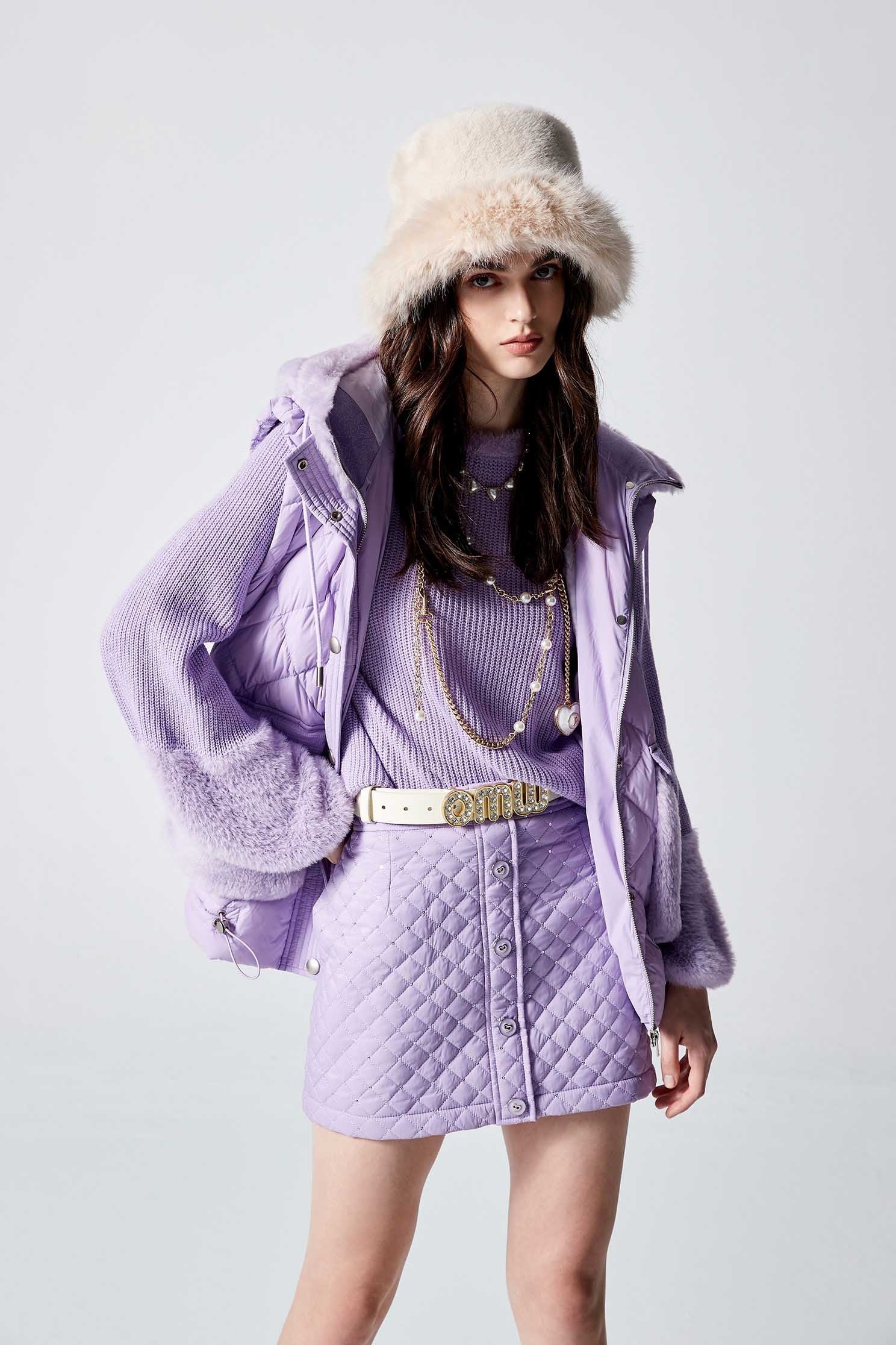 Purple Quilted Mini SkirtPurple Quilted Mini Skirt,Mini skirts,Season (AW) Look