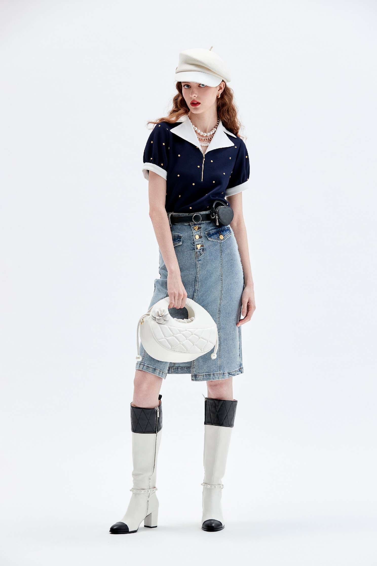 Pencil Denim SkirtPencil Denim Skirt,Denim,Denim skirts,Season (AW) Look,Pencil skirts,Cotton