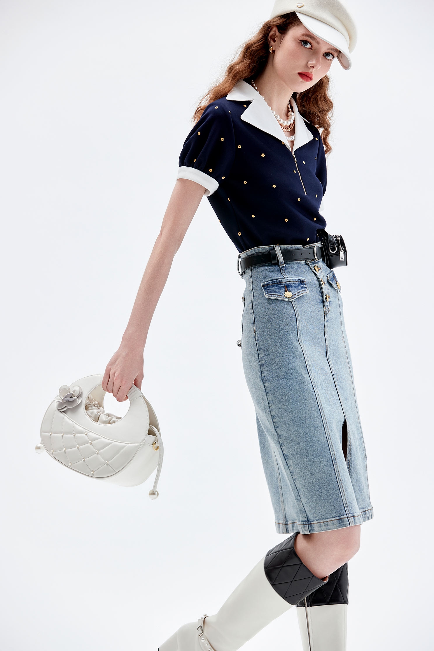 Pencil Denim SkirtPencil Denim Skirt,Denim,Denim skirts,Season (AW) Look,Pencil skirts,Cotton