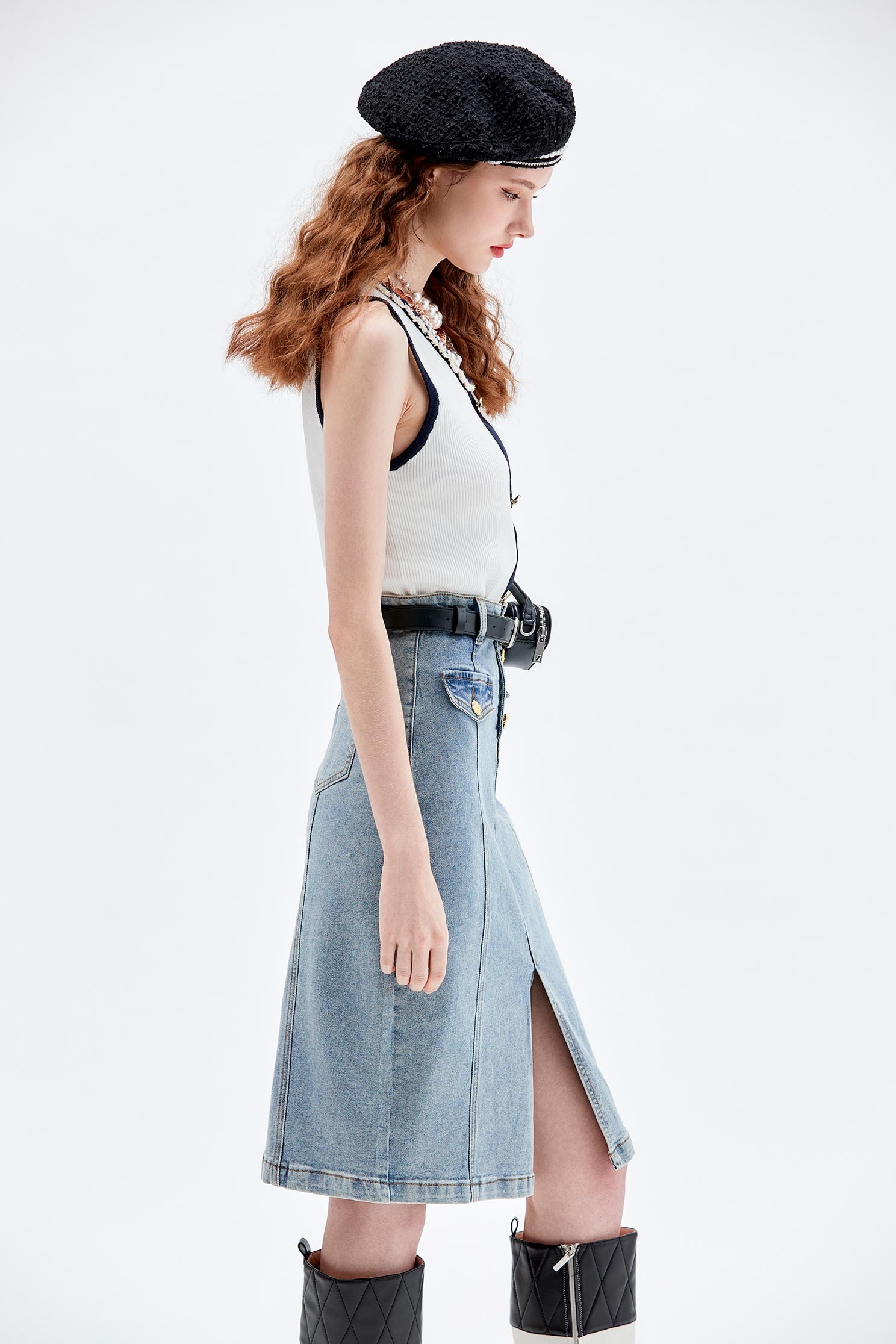 Pencil Denim SkirtPencil Denim Skirt,Denim,Denim skirts,Season (AW) Look,Pencil skirts,Cotton