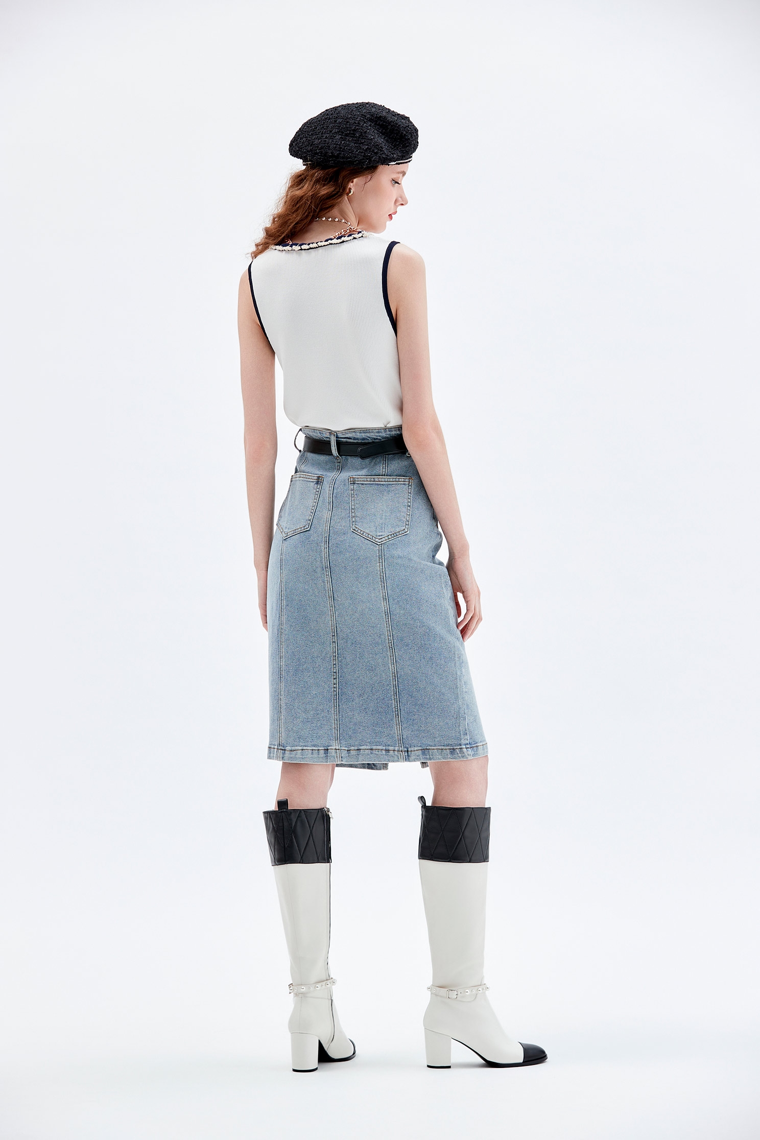 Pencil Denim SkirtPencil Denim Skirt,Denim,Denim skirts,Season (AW) Look,Pencil skirts,Cotton