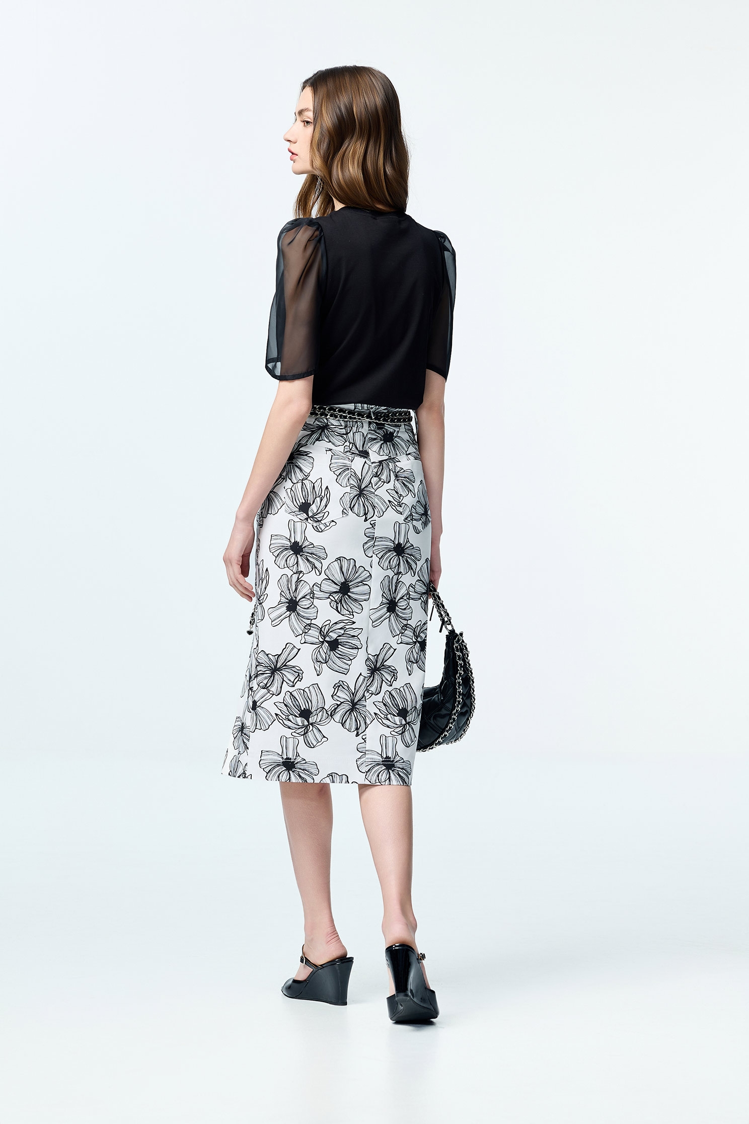 Floral Print Pencil Skirt,Season (SS) Look,Pencil skirts