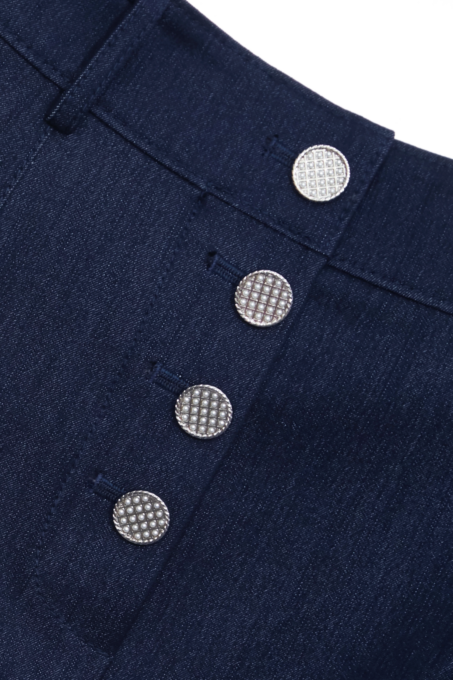 Patch Pockets Denim Pencil SkirtPatch Pockets Denim Pencil Skirt,Embroidered,Season (SS) Look,pearl,Pencil skirts