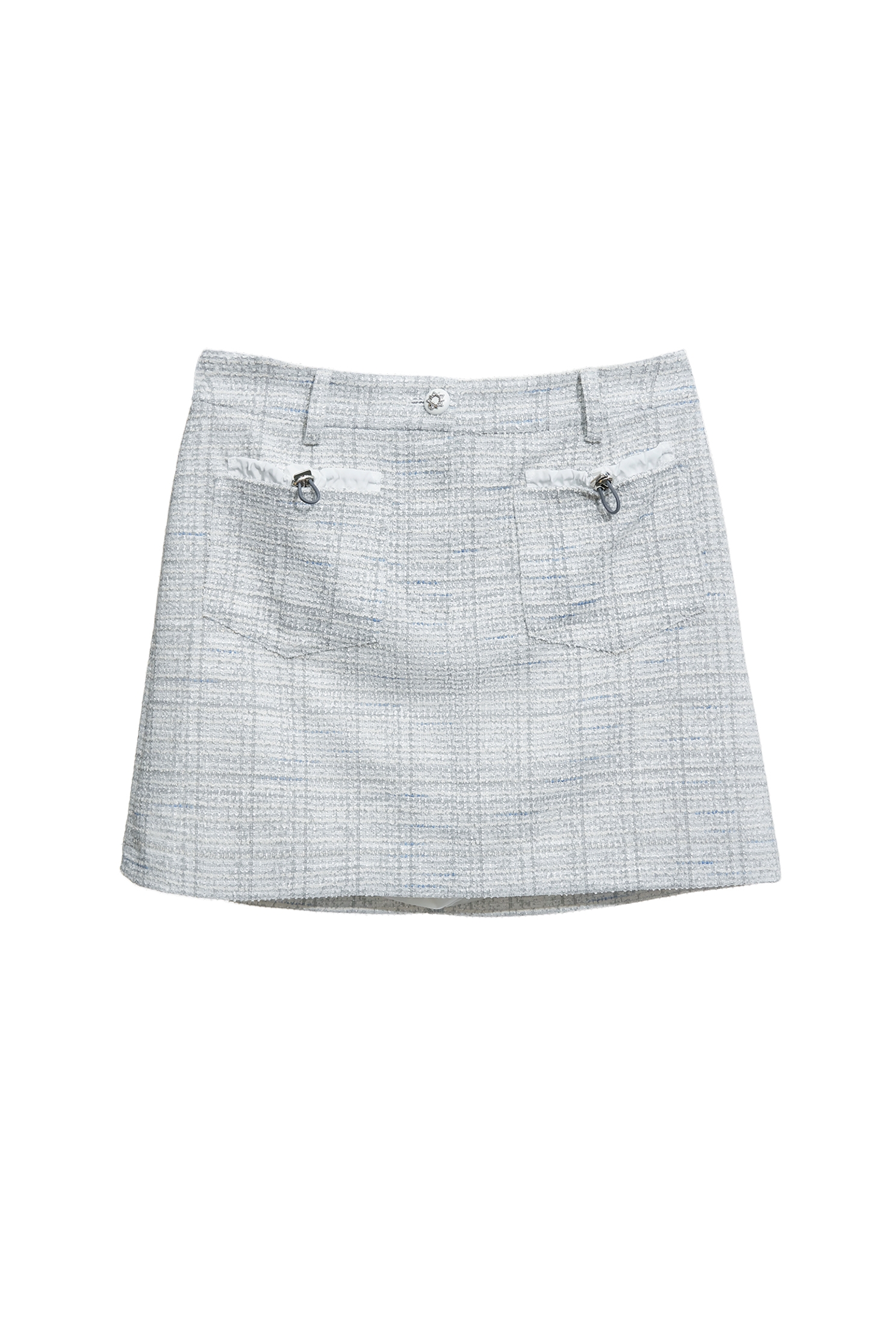 Drawstring Pocket Detail SkirtDrawstring Pocket Detail Skirt,Season (SS) Look,Plaid,Mini skirts