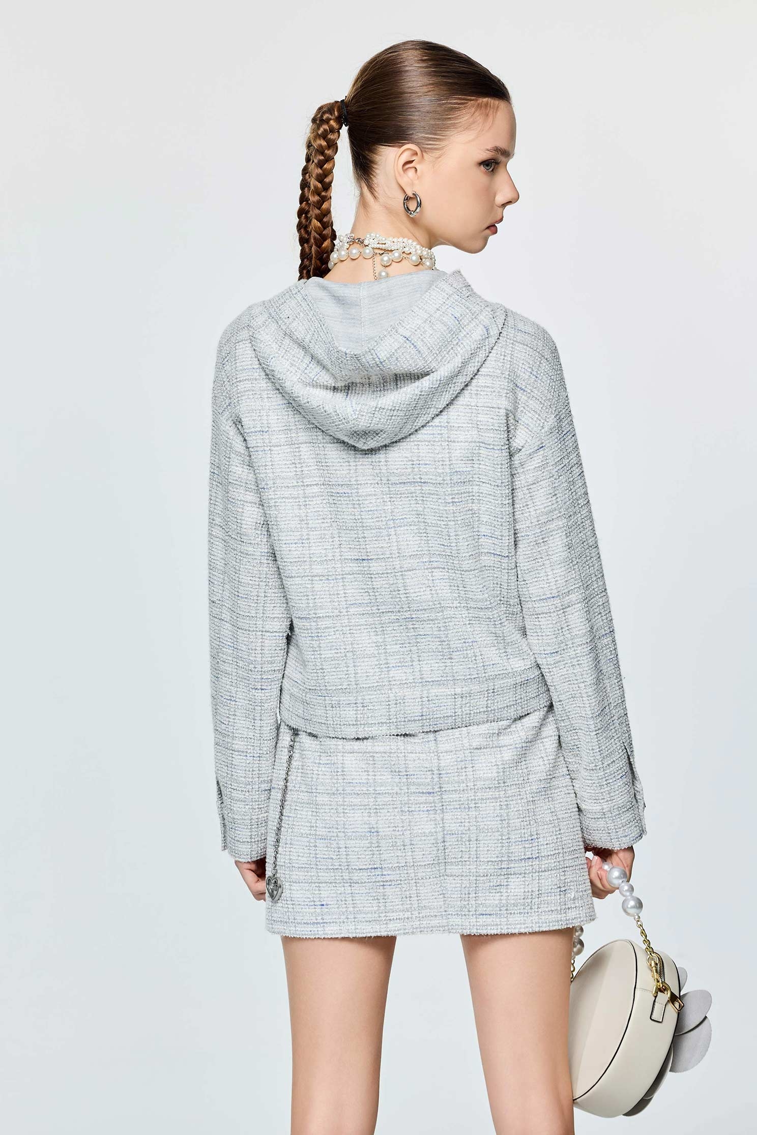 Drawstring Pocket Detail SkirtDrawstring Pocket Detail Skirt,Season (SS) Look,Plaid,Mini skirts