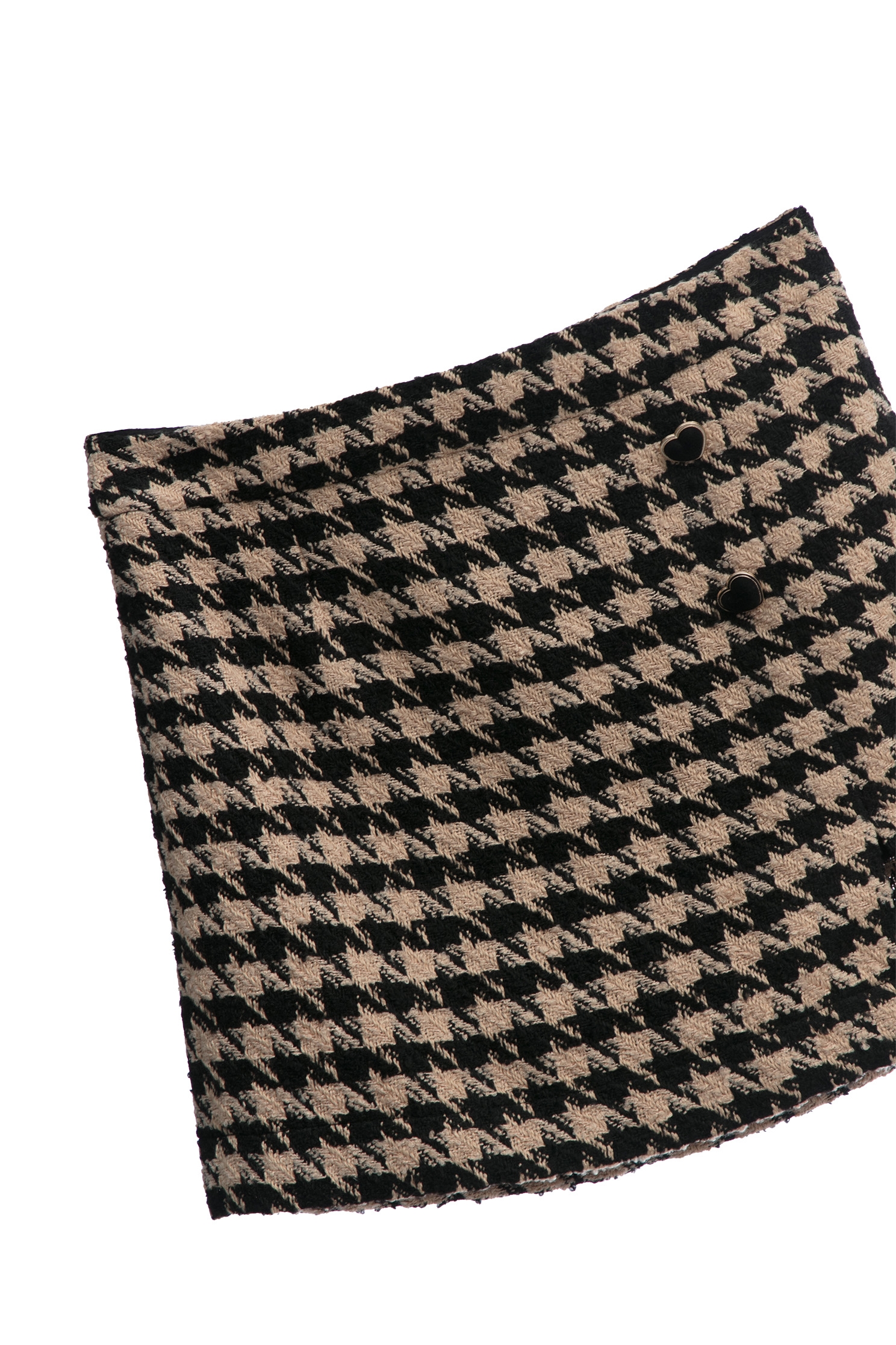 Houndstooth Print Tweed SkirtHoundstooth Print Tweed Skirt,Mini skirts,Season (AW) Look