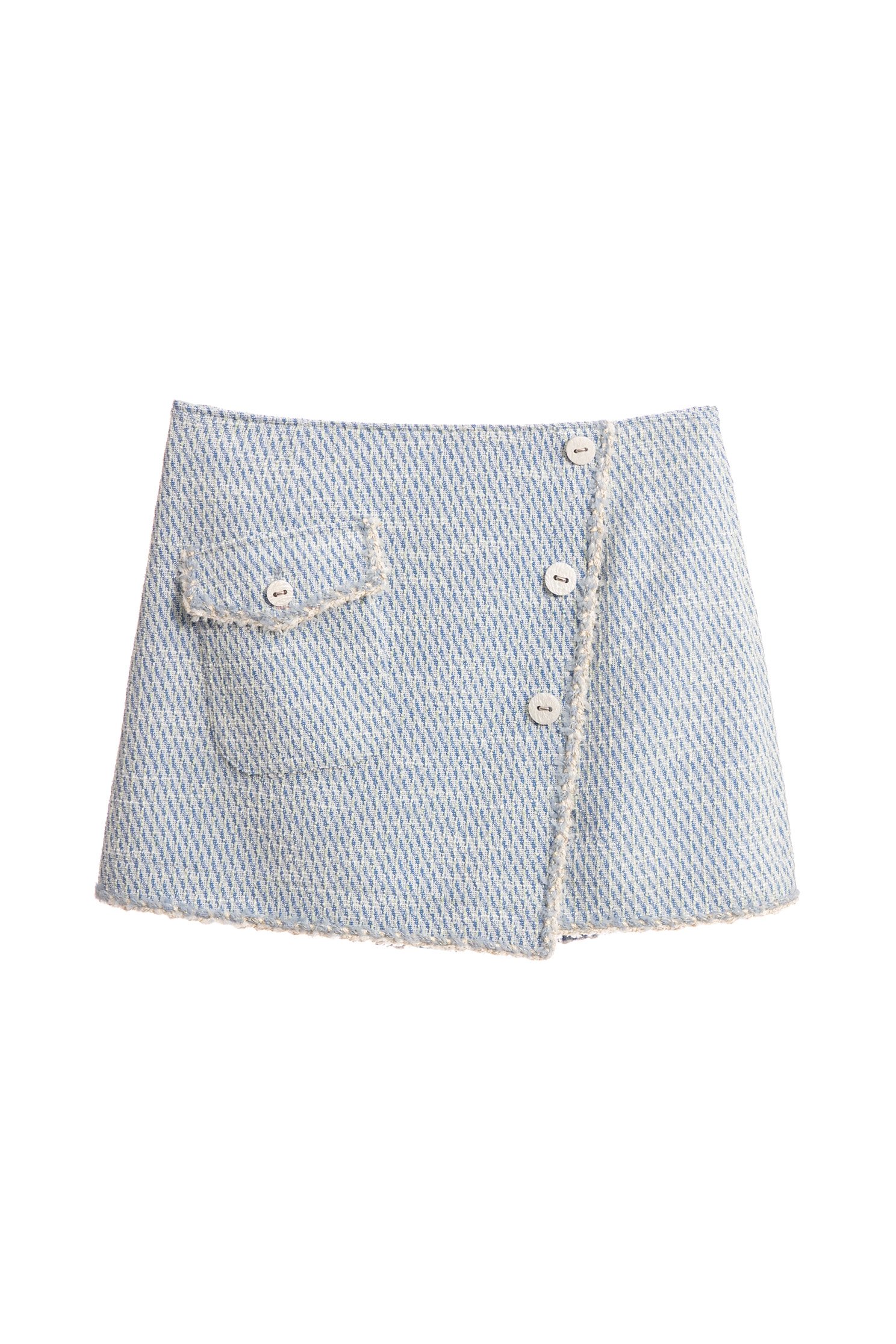 Dusty Blue Tweed SkirtDusty Blue Tweed Skirt,Mini skirts,Season (AW) Look