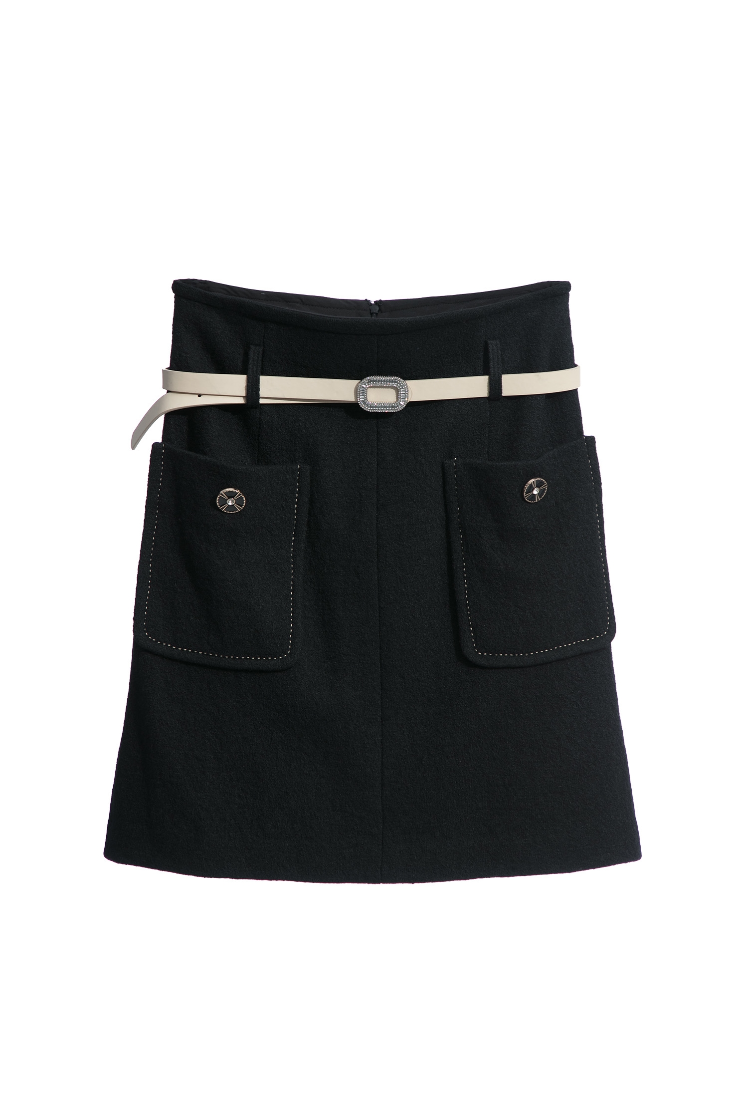 A-line Skirt With Patch PocketsA-line Skirt With Patch Pockets,Mini skirts,Season (AW) Look,Belts