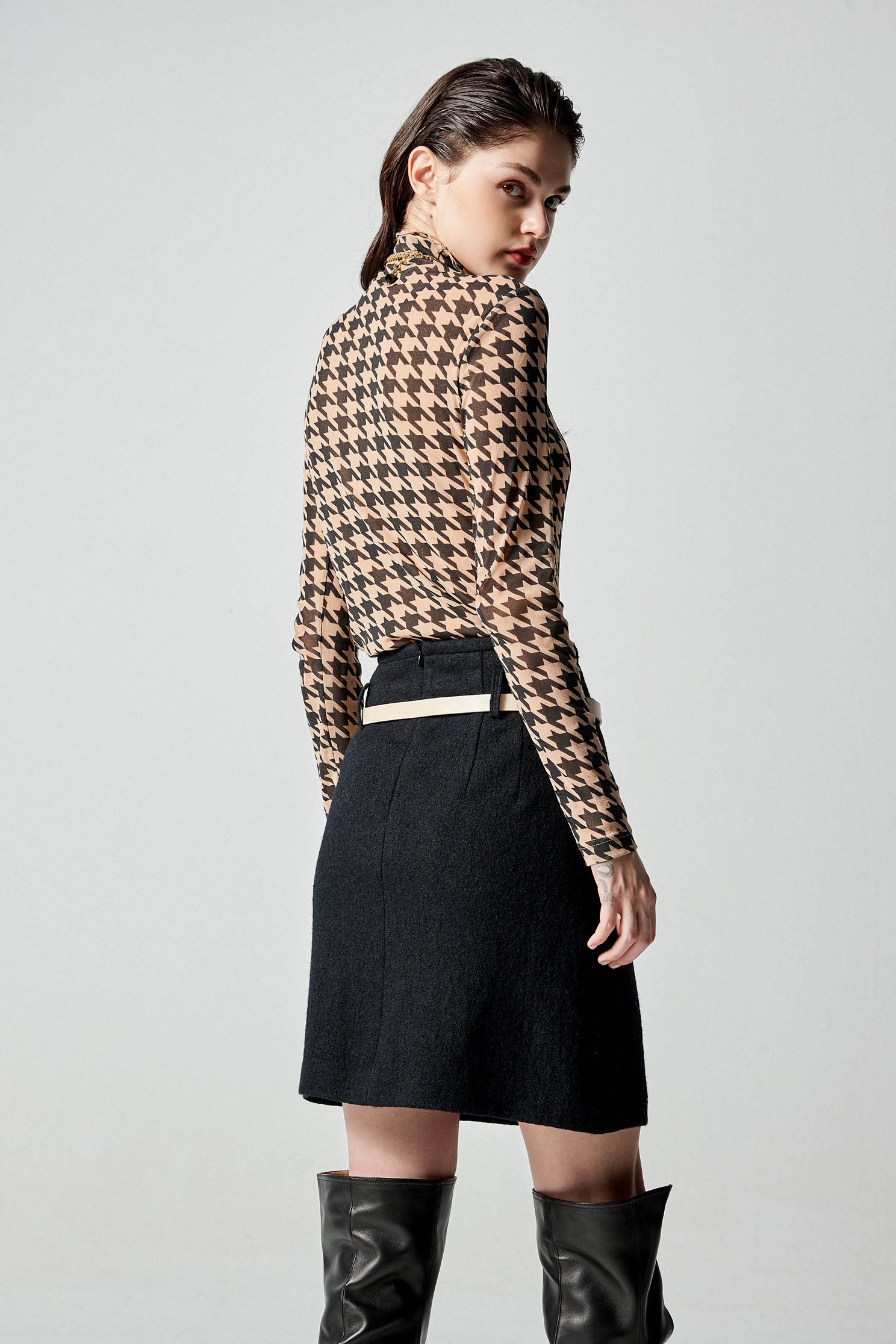 A-line Skirt With Patch PocketsA-line Skirt With Patch Pockets,Mini skirts,Season (AW) Look,Belts