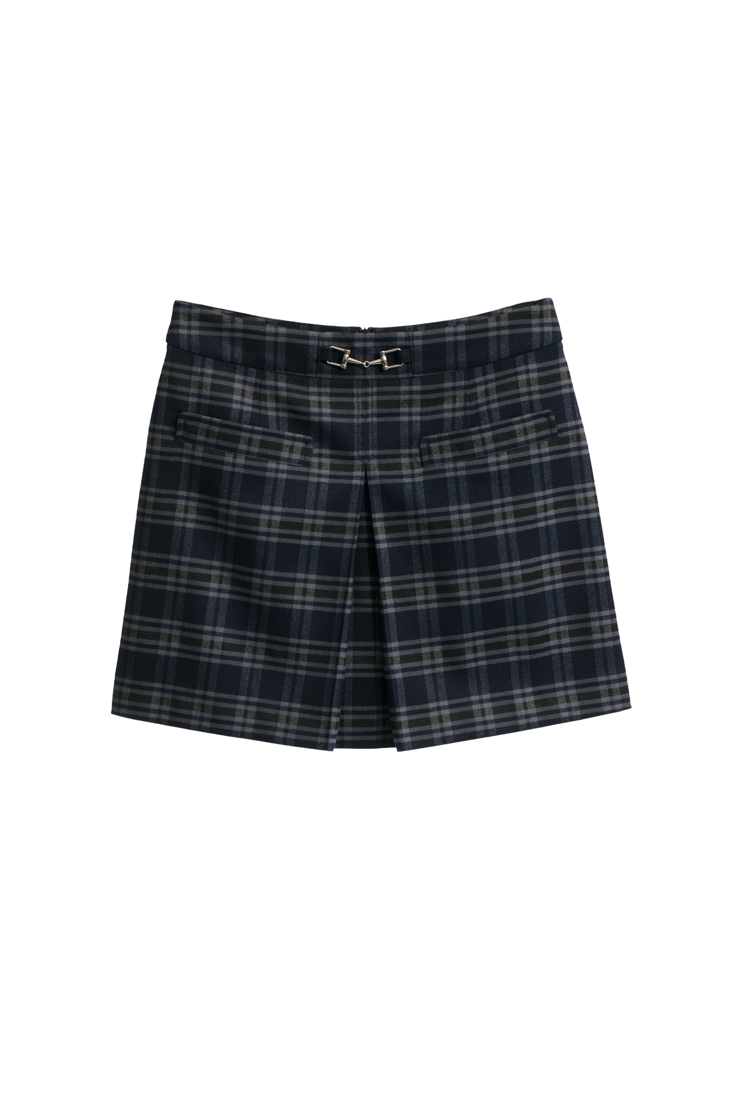 Front Pleat Checkered SkirtFront Pleat Checkered Skirt,Plaid,Mini skirts,Shorts,Season (AW) Look