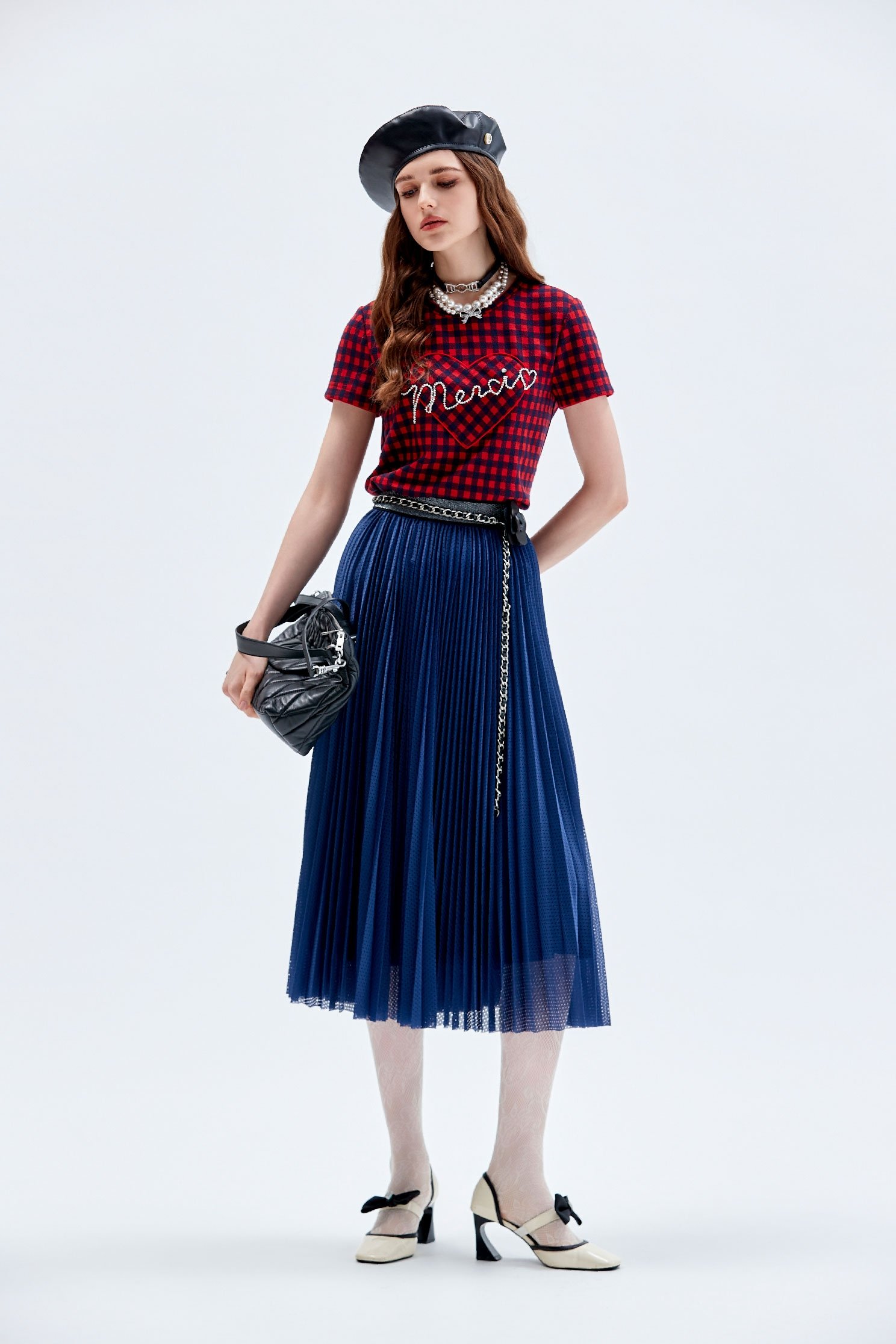 Full Pleated Navy SkirtFull Pleated Navy Skirt,Pleated skirts,Pleated skirts,Season (AW) Look,Midi skirts