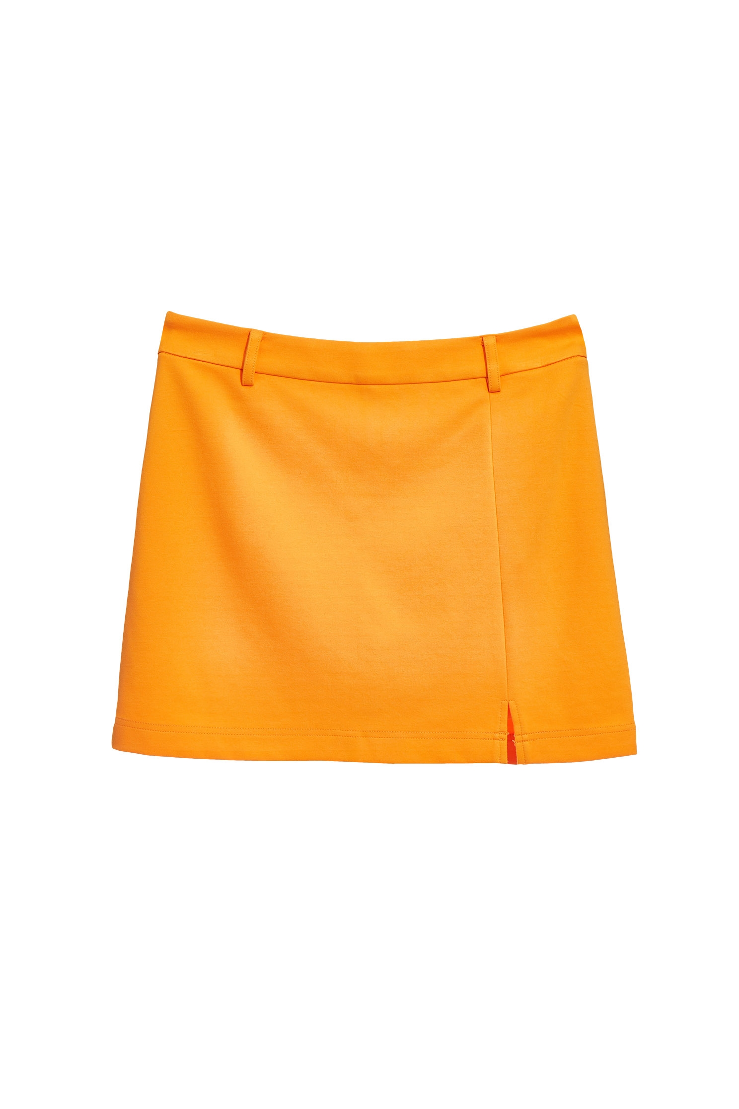 Basic Orange SkirtShort skirt with side slit,Season (SS) Look,Mini skirts