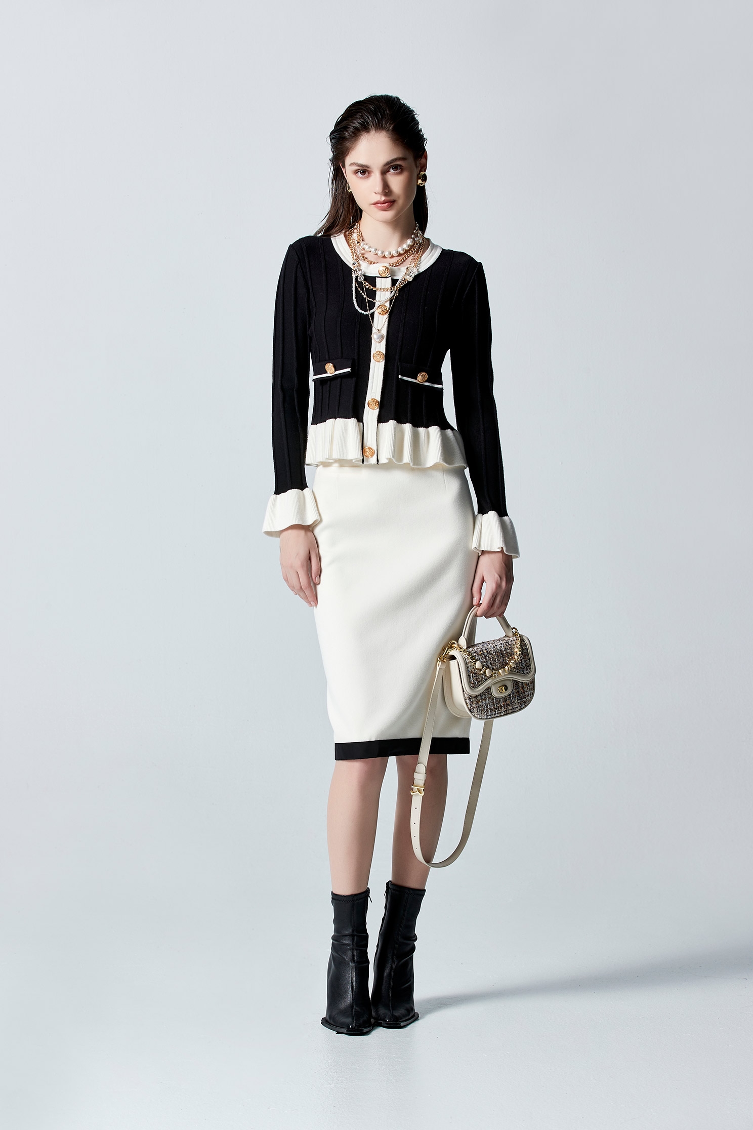 Classic Woolen Pencil SkirtClassic Woolen Pencil Skirt,Season (AW) Look,Pencil skirts,Knitted