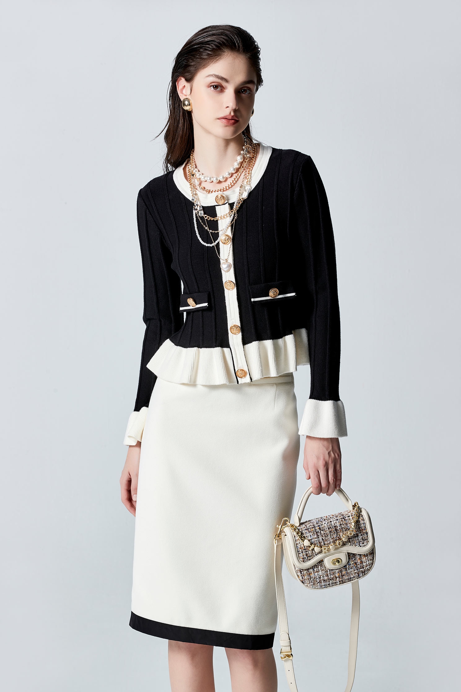 Classic Woolen Pencil SkirtClassic Woolen Pencil Skirt,Season (AW) Look,Pencil skirts,Knitted