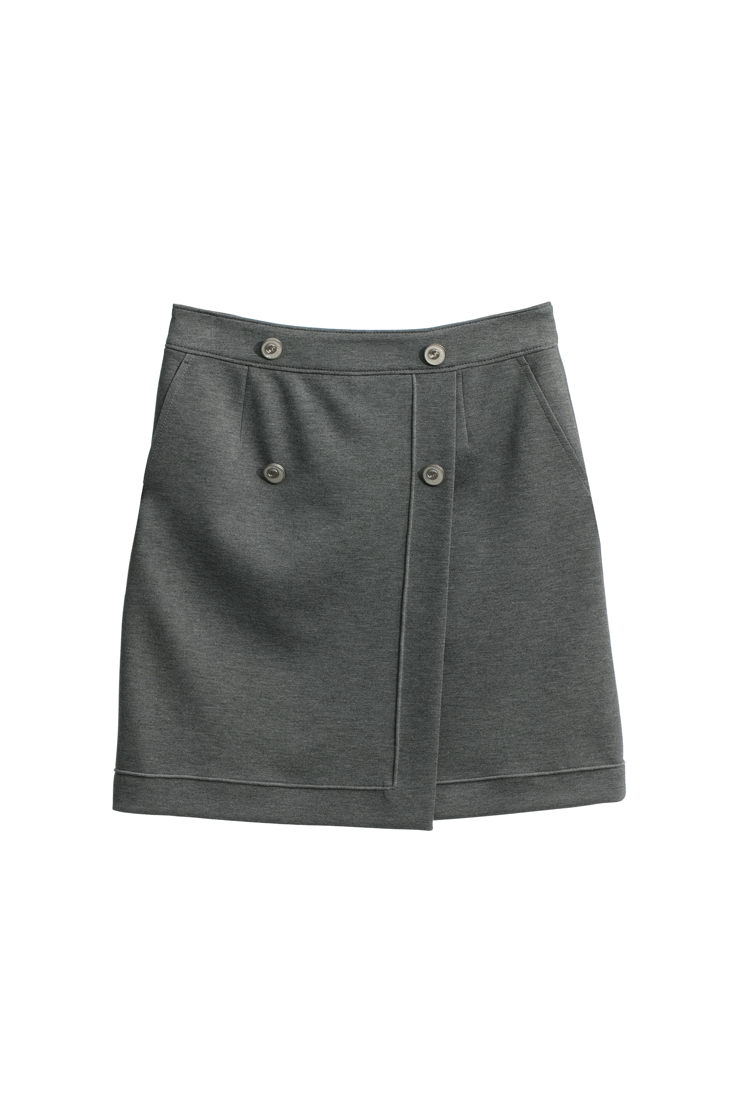 Front Panel Grey SkirtFront Panel Grey Skirt,A-Line skirts,Mini skirts,Season (AW) Look