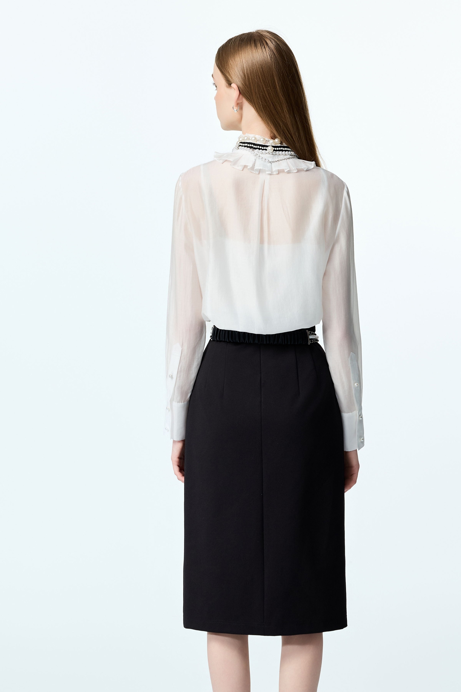 Classic Pencil Skirt With Lace DetailClassic Pencil Skirt With Lace Detail,Season (AW) Look,Pencil skirts,Lace,Black skirts