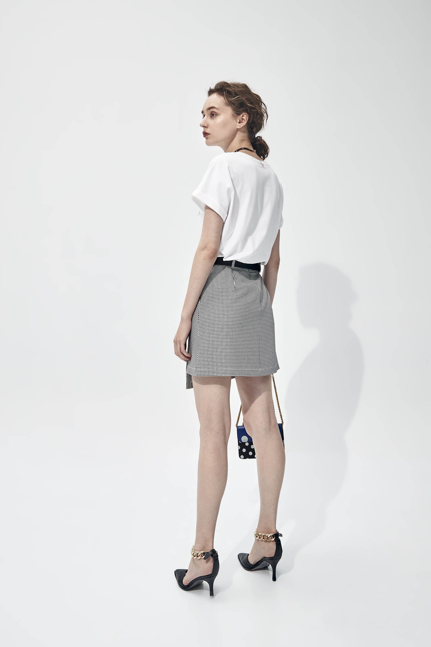 Plaid Asymmetric SkirtLayered look skirt,Queen,Season (SS) Look,Mini skirts,Belts,relaxrestrictions