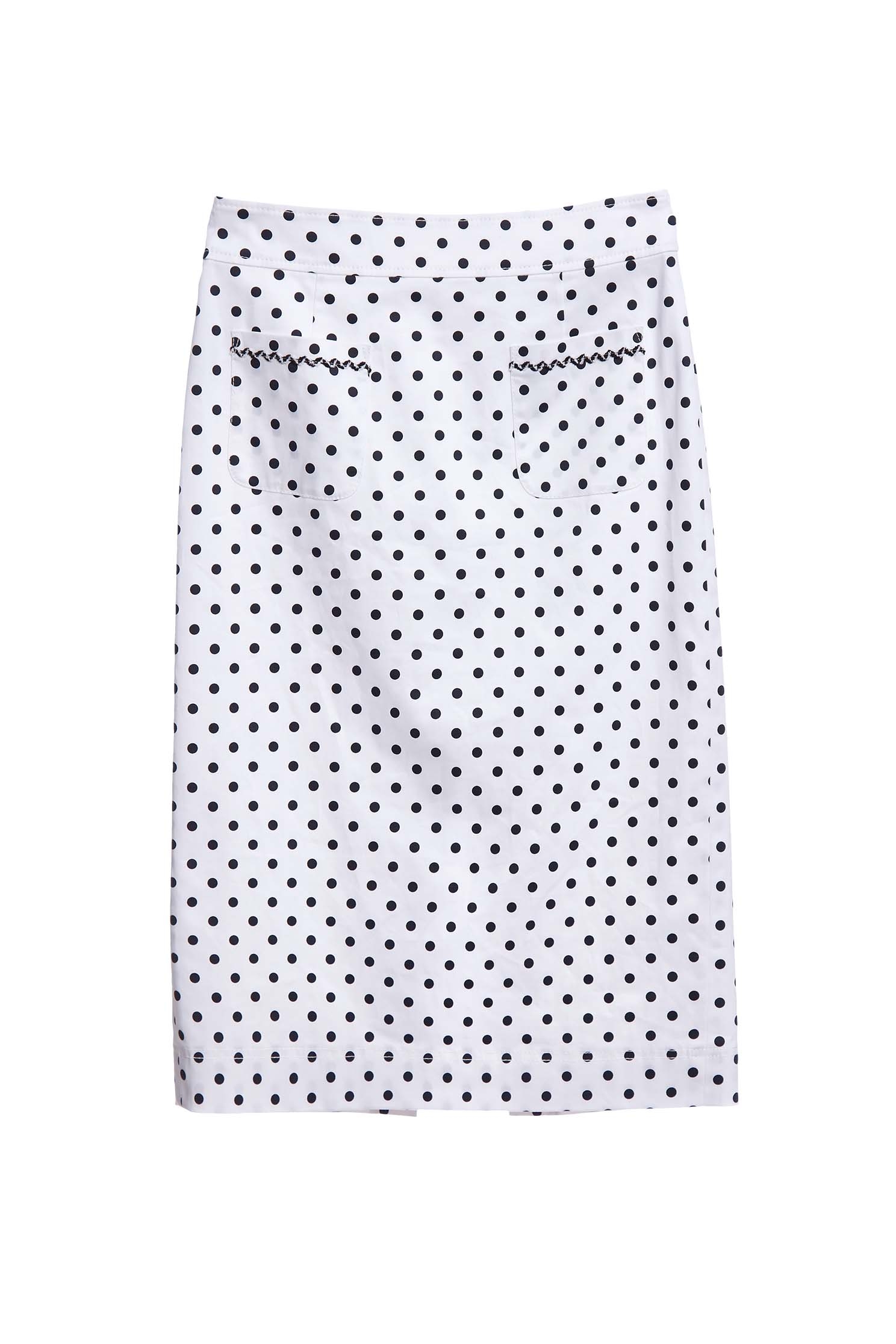 Polka Dot Pencil Skirt With Patch PocketsNarrow skirt with polka dot print,Season (SS) Look,Pencil skirts