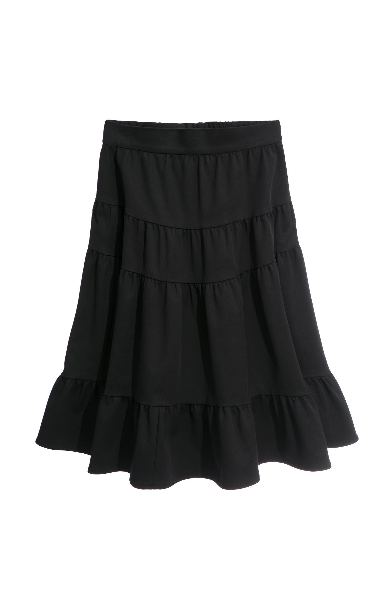 Navy Midi Tiered SkirtNavy Midi Tiered Skirt,Season (SS) Look,Midi skirts