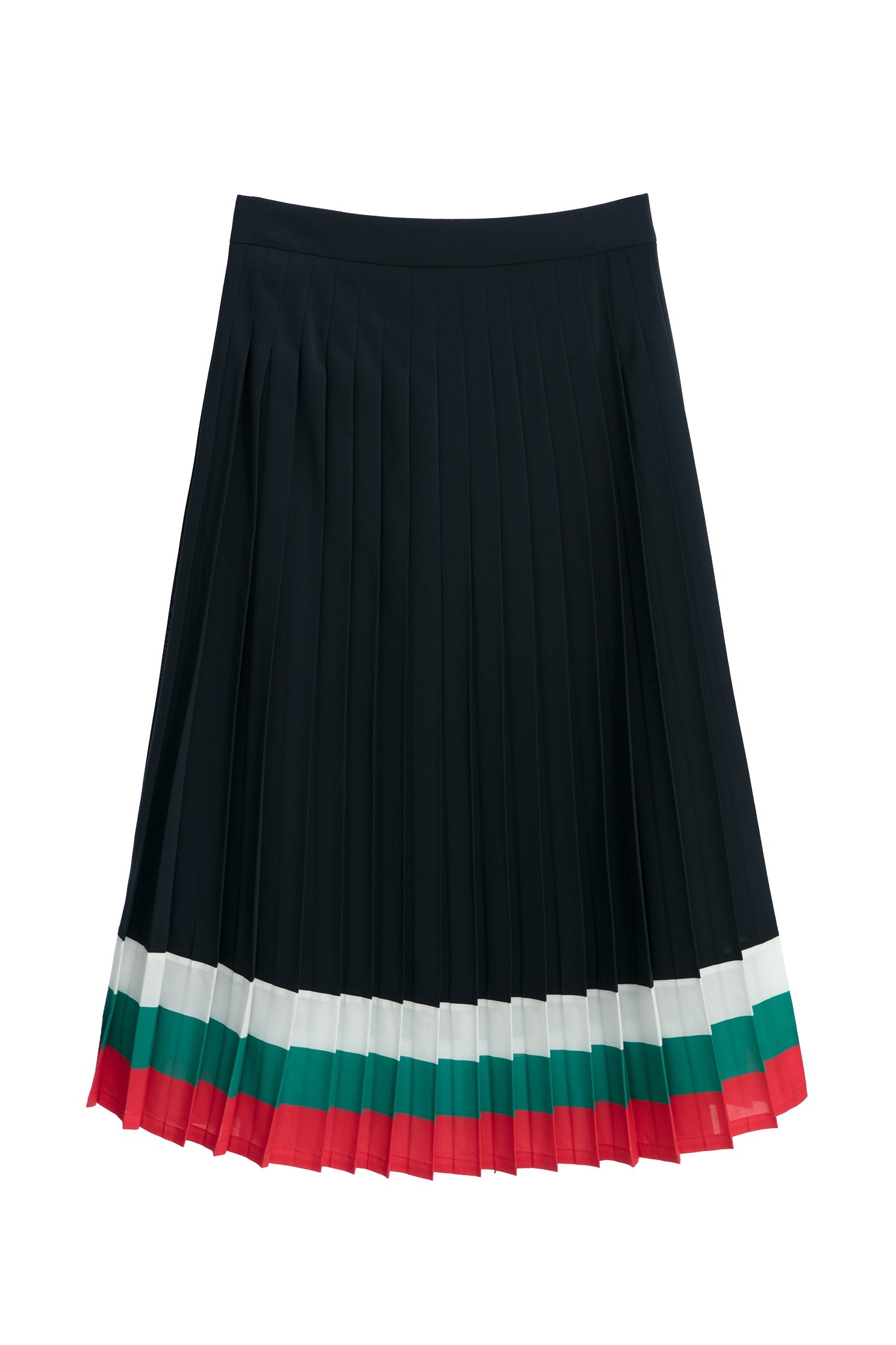 Pleated Midi Skirt With Contrast DetailPleated Midi Skirt With Contrast Detail,Season (SS) Look,Pleated skirts,Midi skirts