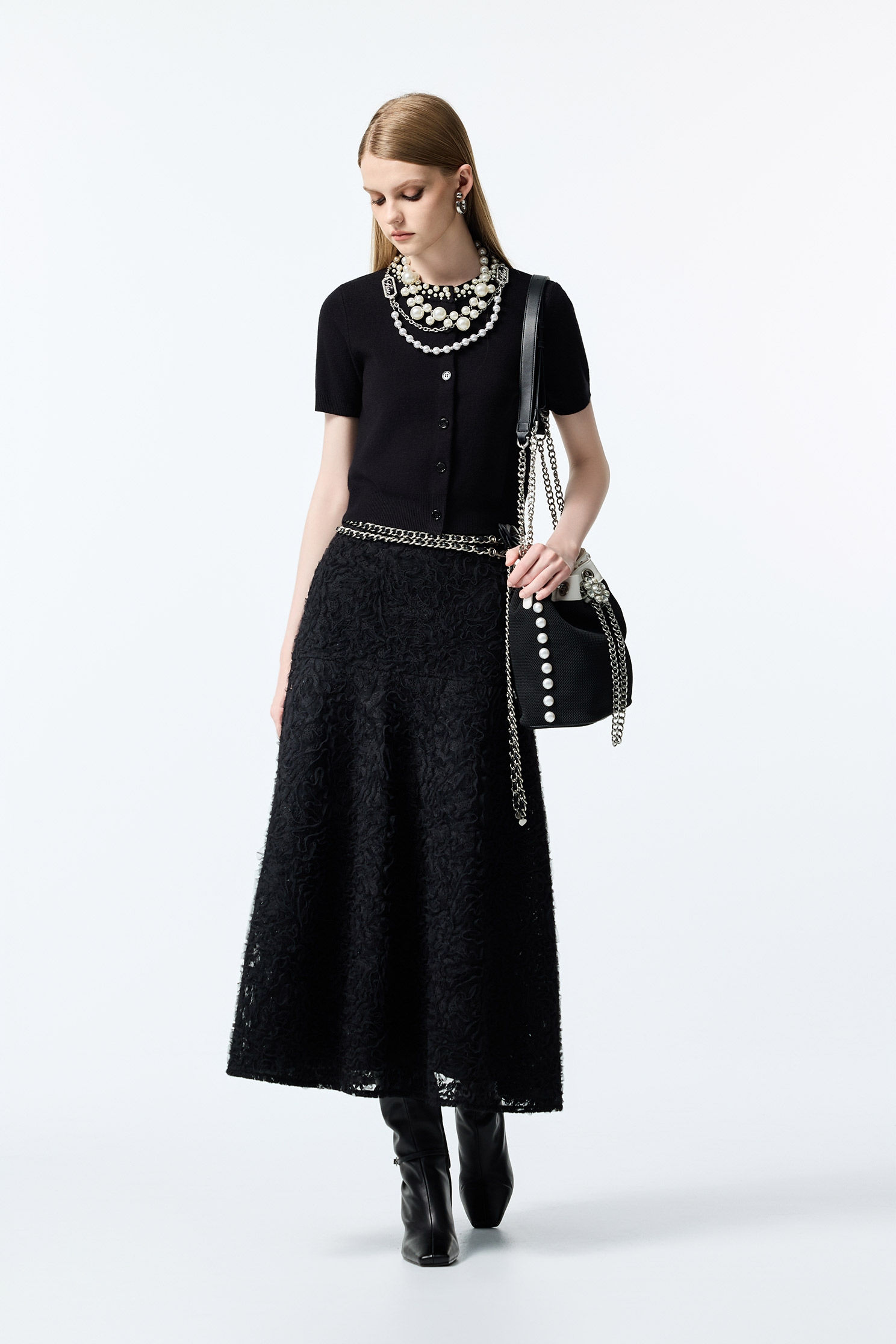 Full Lace Maxi SkirtFull Lace Maxi Skirt,Season (AW) Look,Embroidered,Midi skirts,Black skirts