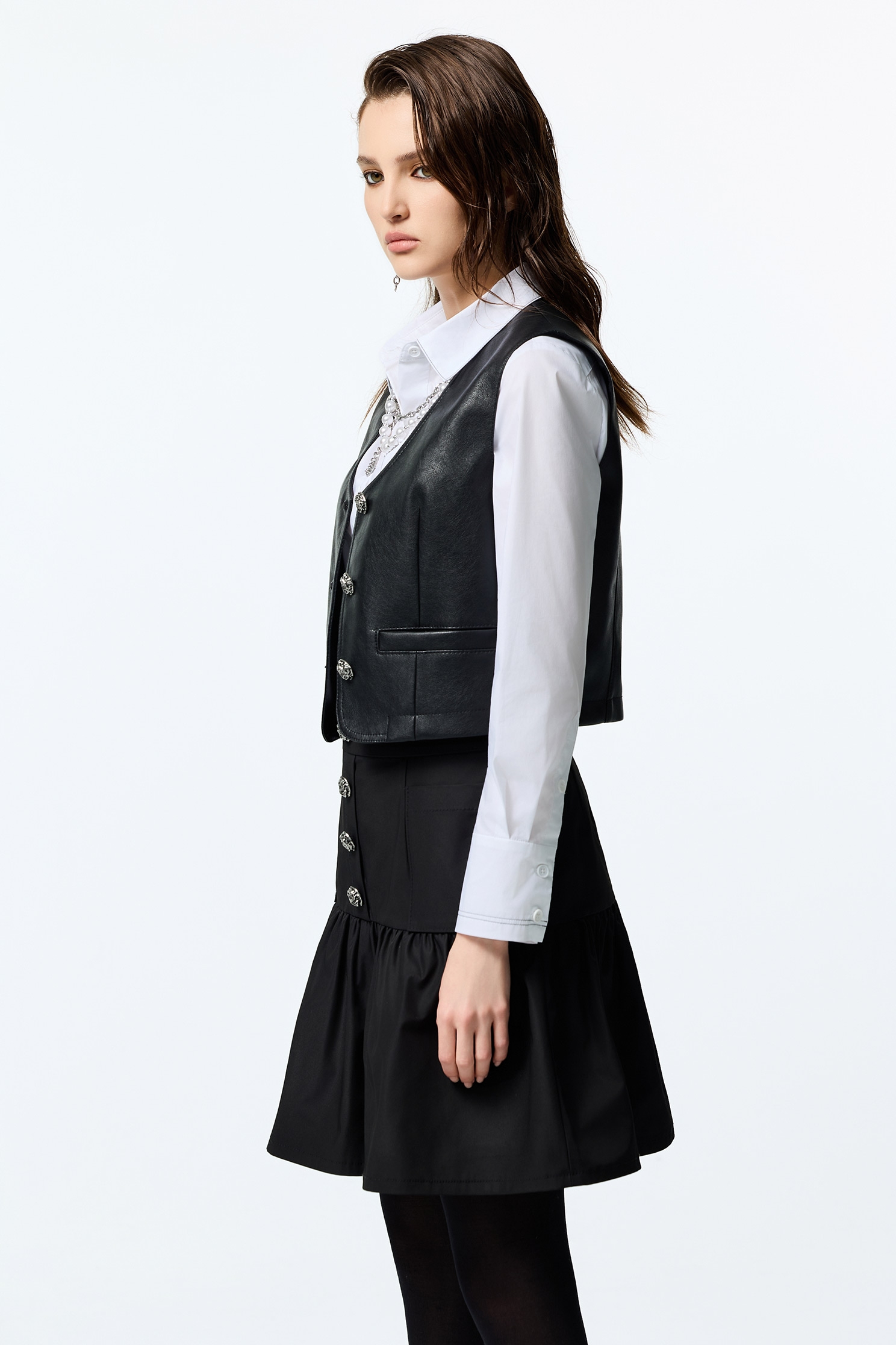 Fishtail Taffeta Short SkirtFishtail Taffeta Short Skirt,Mini skirts,Season (AW) Look,Black skirts
