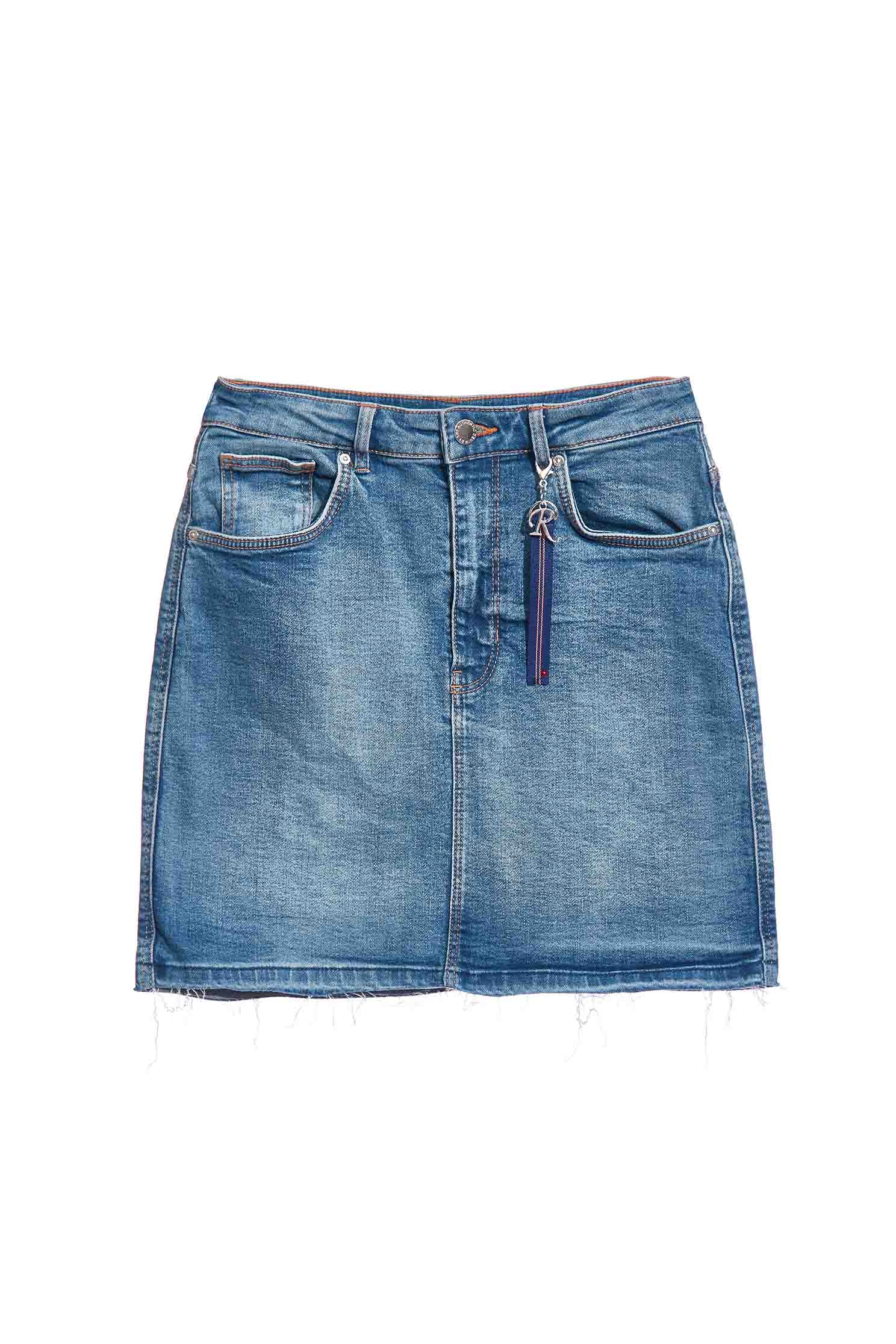 Basic Denim Mini SkirtBasic Denim Mini Skirt,Embroidered,Season (SS) Look,Denim,Denim mini skirts,Denim skirts,Mini skirts,Cotton