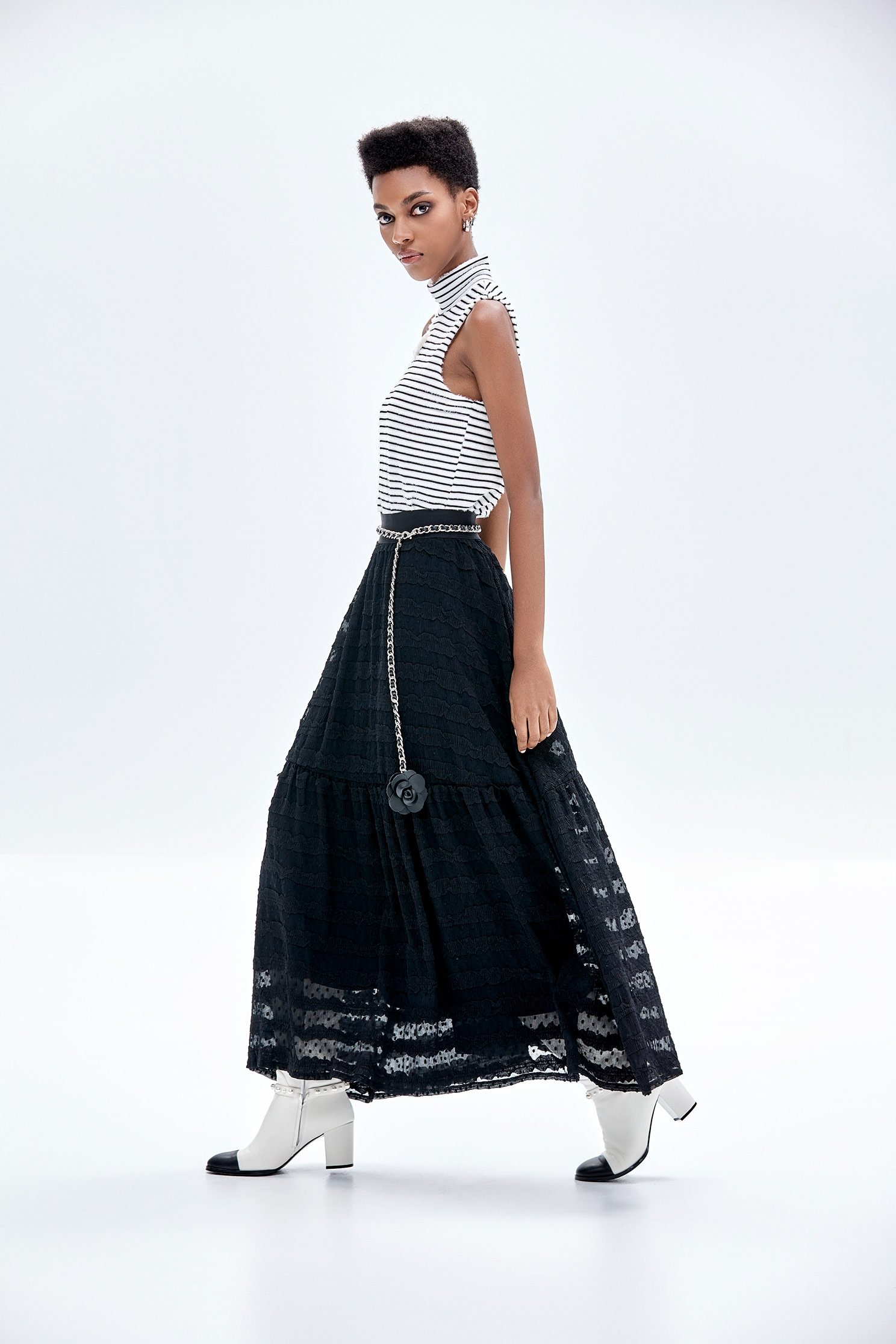 Maxi Lace Black SkirtMaxi Lace Black Skirt,Stripe,Season (AW) Look,Lace,Midi skirts