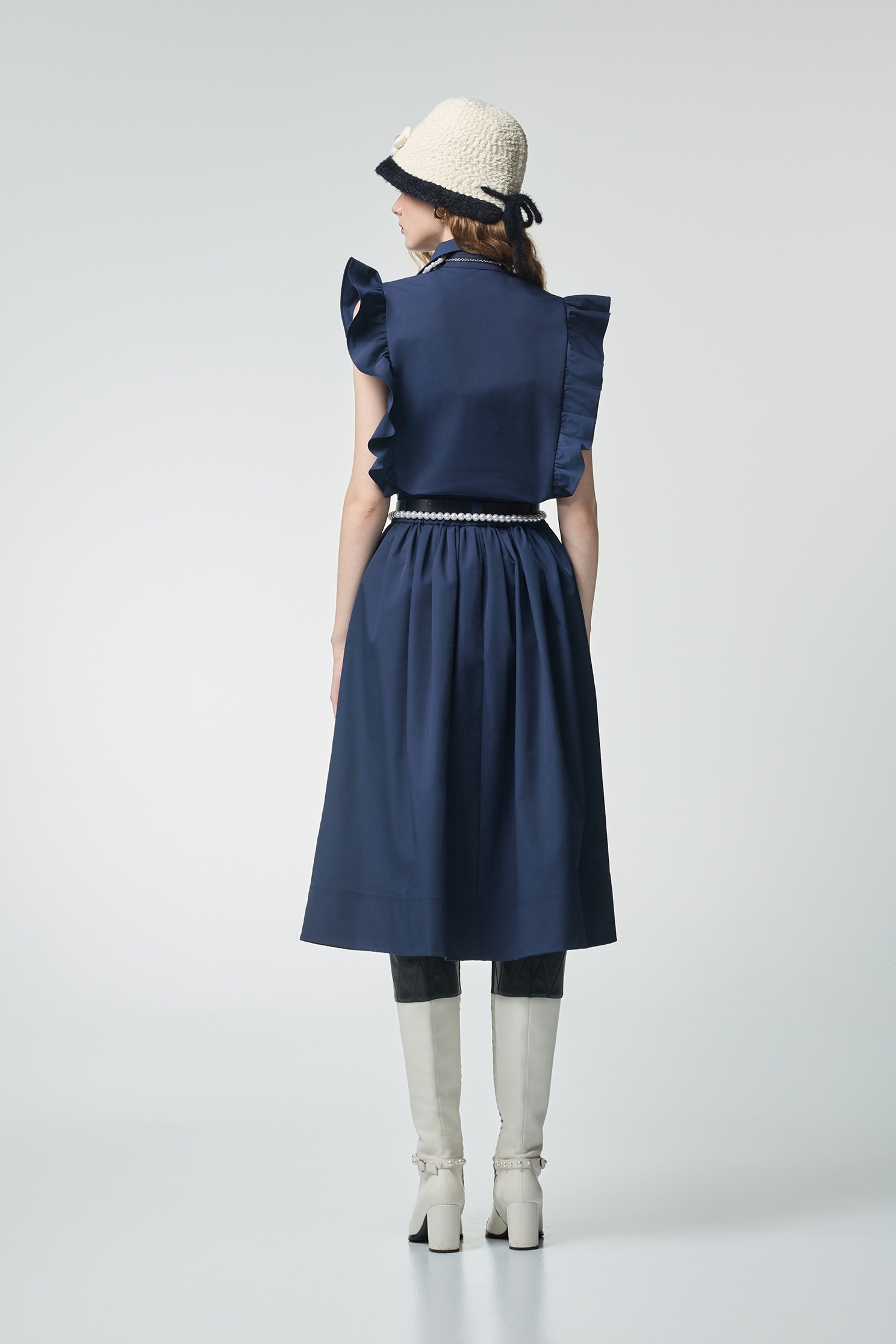 Mini Pouch Navy Midi SkirtMini Pouch Navy Midi Skirt,Season (AW) Look,Tutu skirts