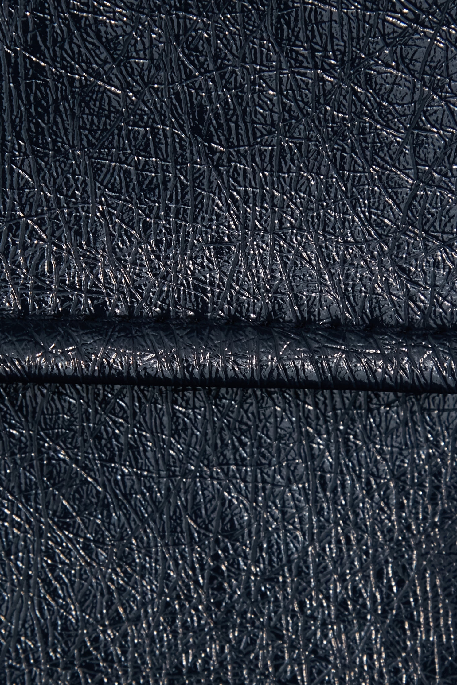 Metallic Sheen Navy PU SkirtMetallic Sheen Navy PU Skirt,A-Line skirts,Season (AW) Look