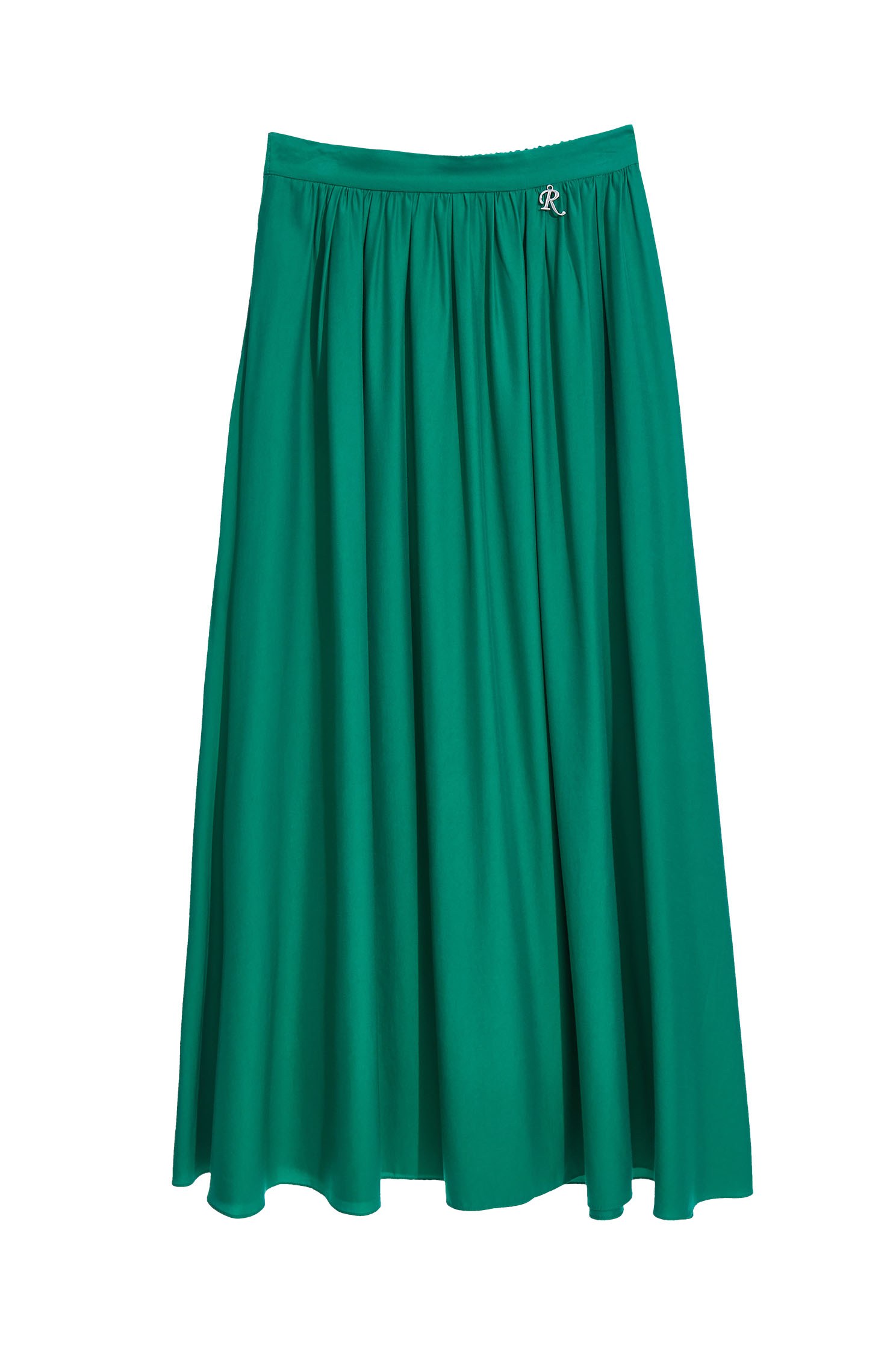 Solid Green Maxi SkirtBright green long skirt,goodlucknewyear,Season (AW) Look,Midi skirts