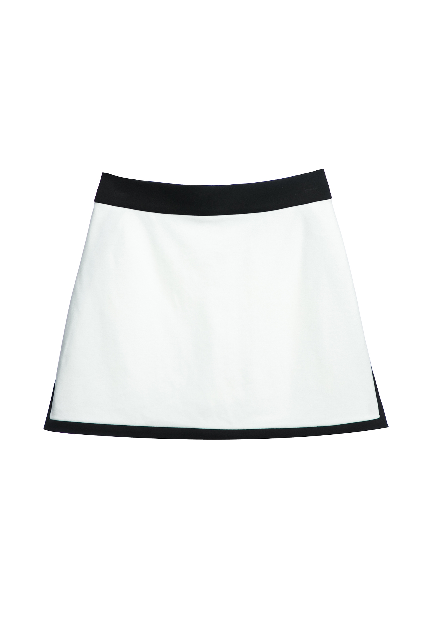 Basic Mini Skirt With Contrast Trim DetailComfortable stretchy skirt with color design,A-Line skirts,Season (SS) Look,Mini skirts,Shorts