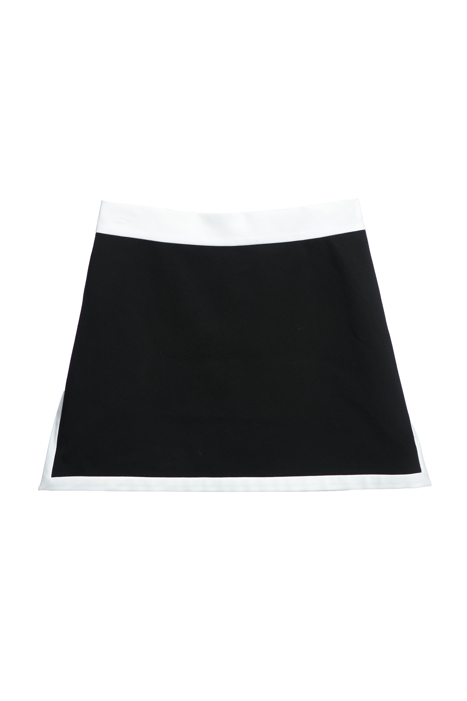 Basic Mini Skirt With Contrast Trim DetailComfortable stretchy skirt with color design,A-Line skirts,Season (SS) Look,Mini skirts,Shorts