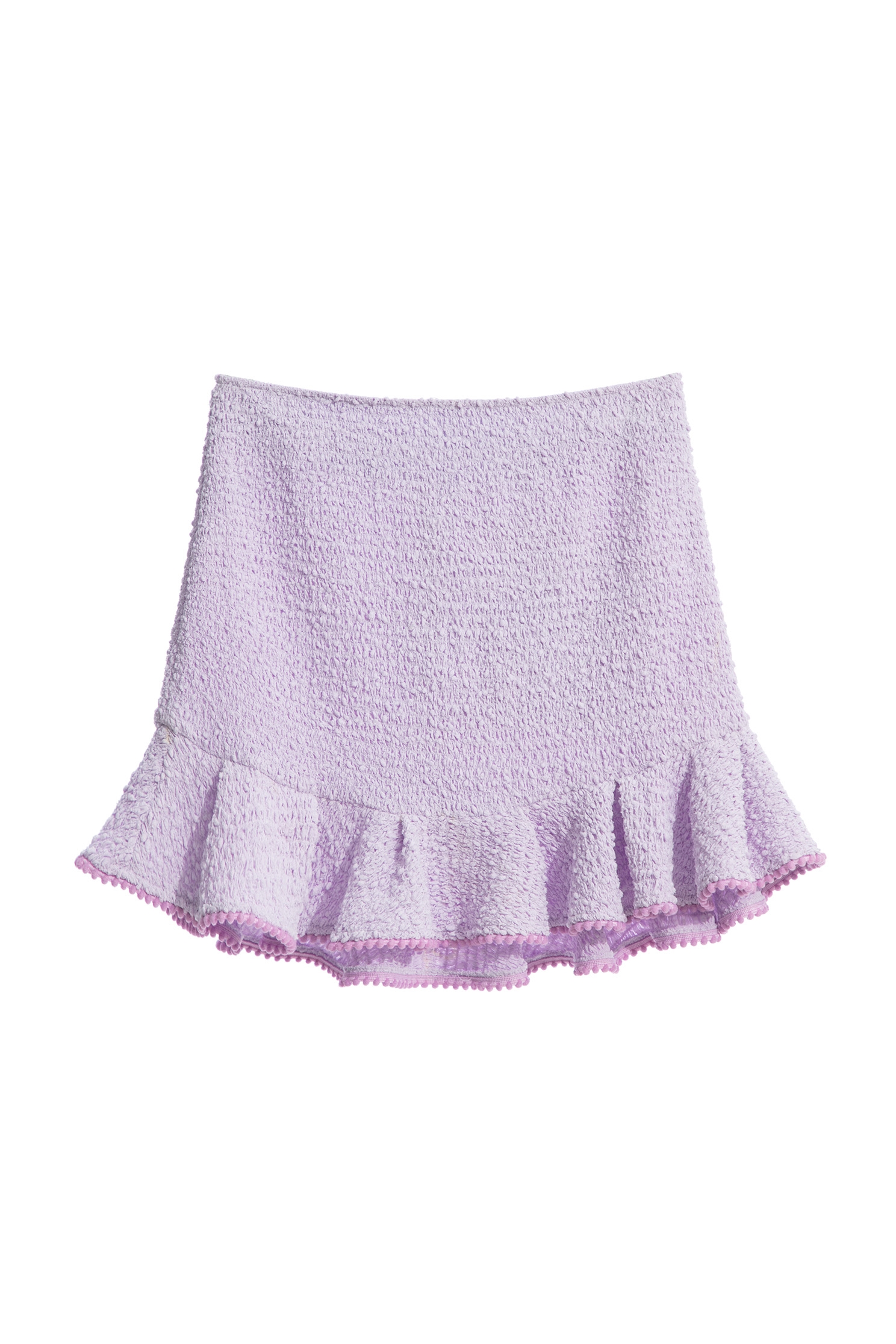 Purple Ruffle Fishtail SkirtPurple Ruffle Fishtail Skirt,Season (SS) Look,Mini skirts