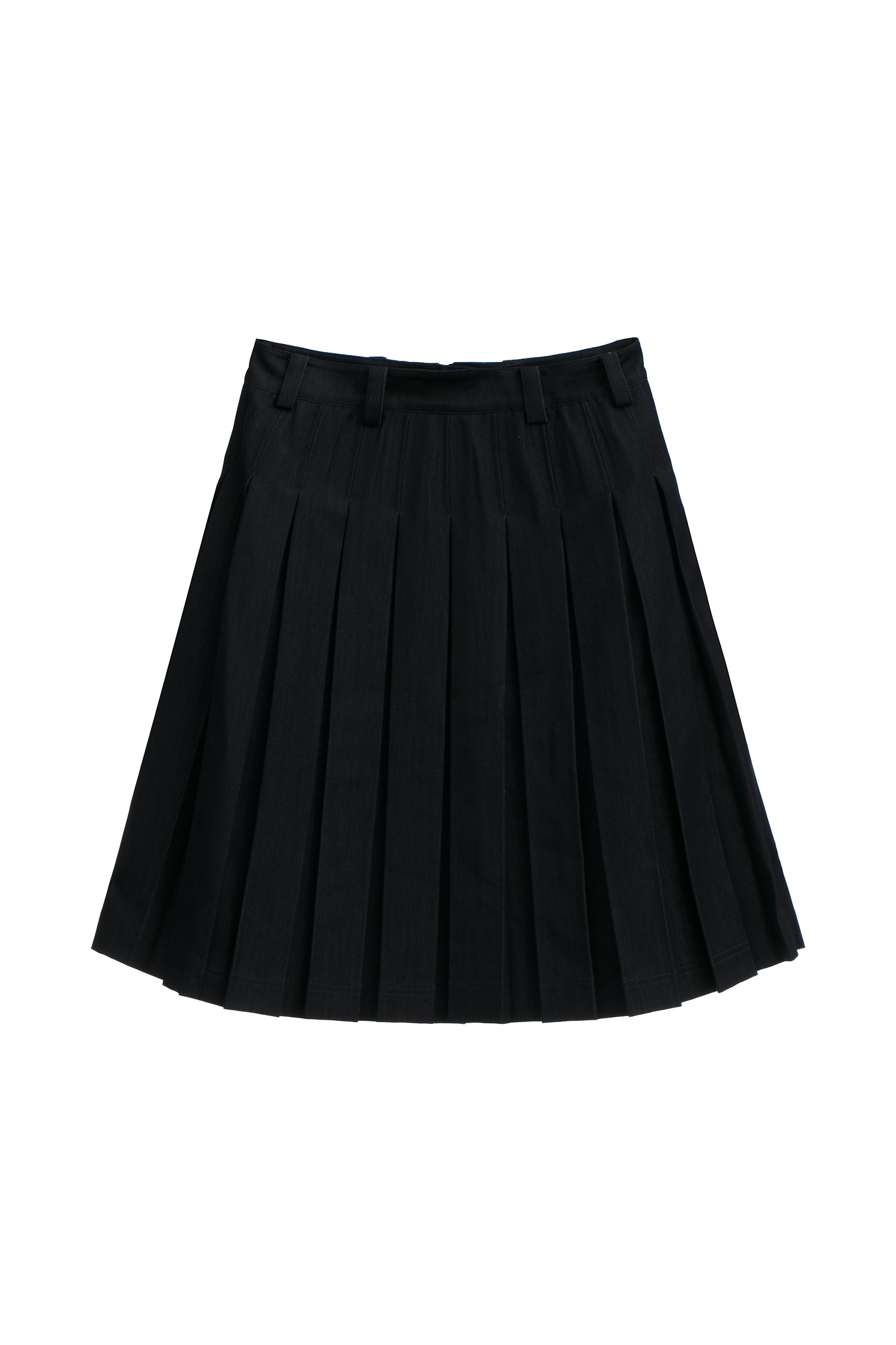 Pleated Denim SkirtPleated Denim Skirt,Season (SS) Look,Pleated skirts