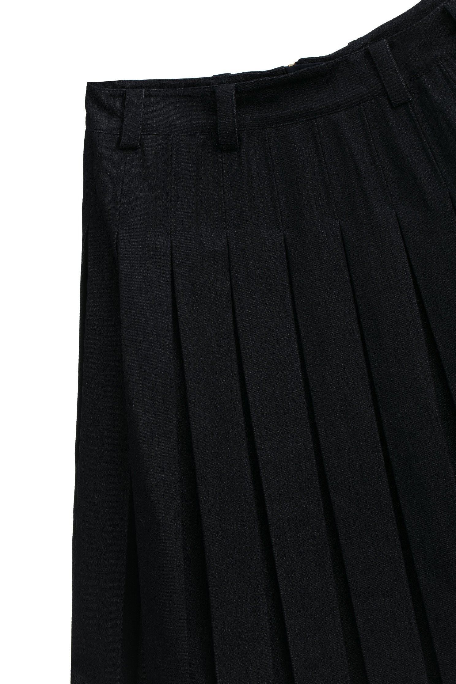 Pleated Denim SkirtPleated Denim Skirt,Season (SS) Look,Pleated skirts