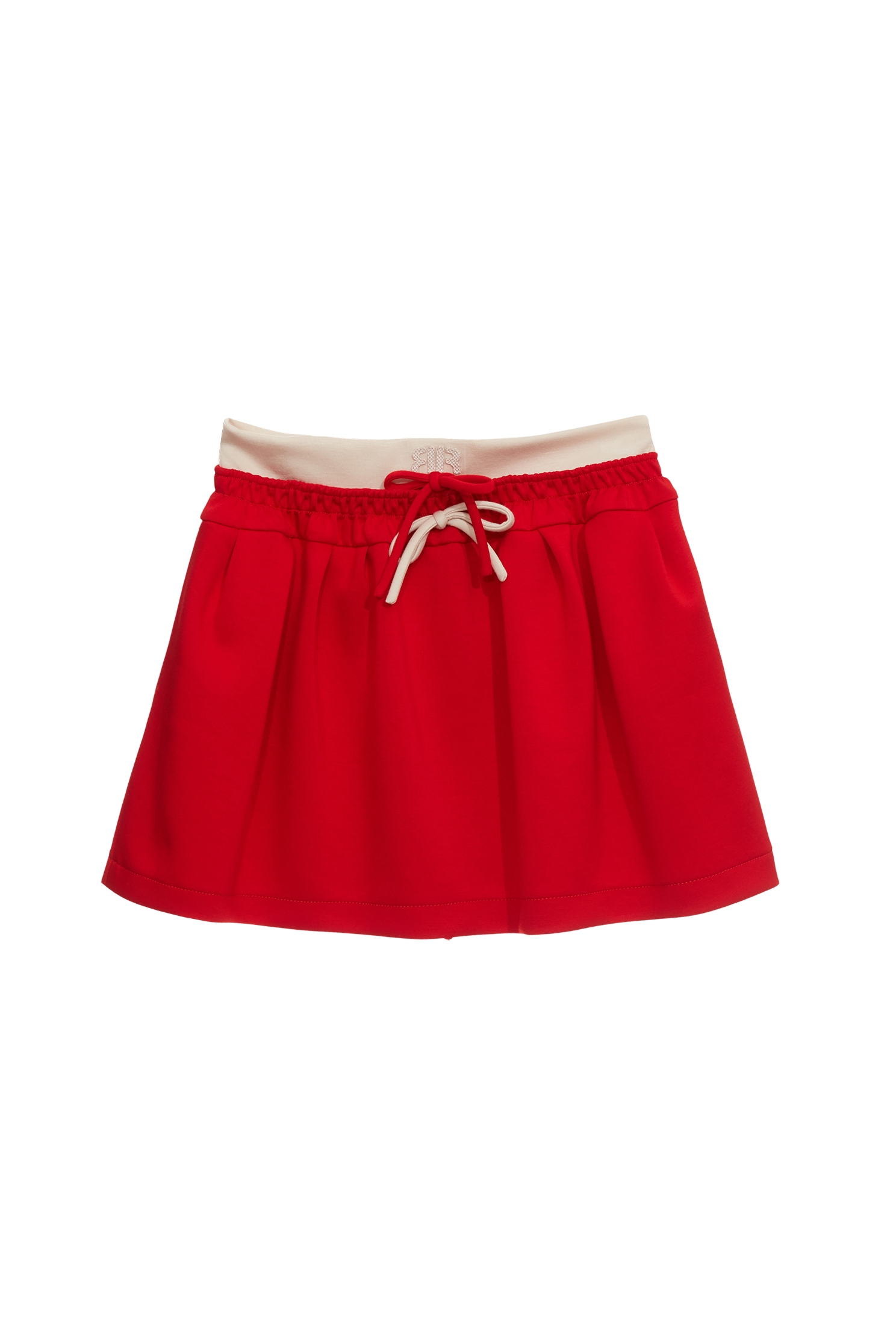 Chilli Red Drawstring Mini SkirtChilli Red Drawstring Mini Skirt,Season (SS) Look,Mini skirts,Shorts