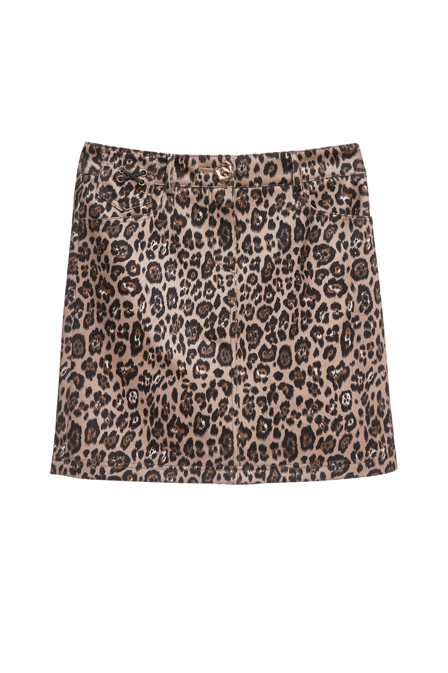 Leopard Print Denim SkirtLeopard Print Denim Skirt,Mini skirts,Season (AW) Look