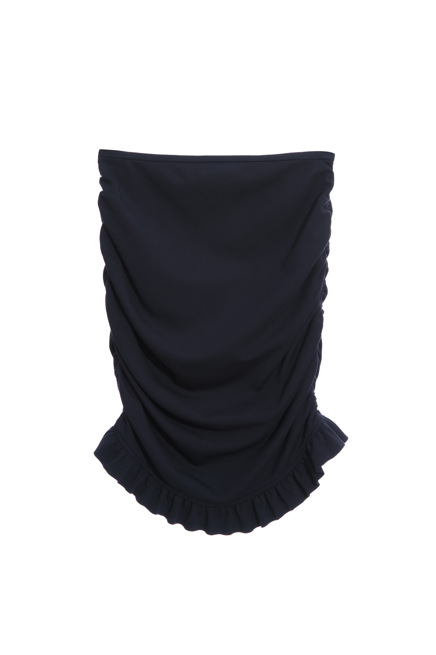 Navy Ruffle Ruched SkirtPretty folded short skirt,Season (SS) Look,Mini skirts,Pencil skirts