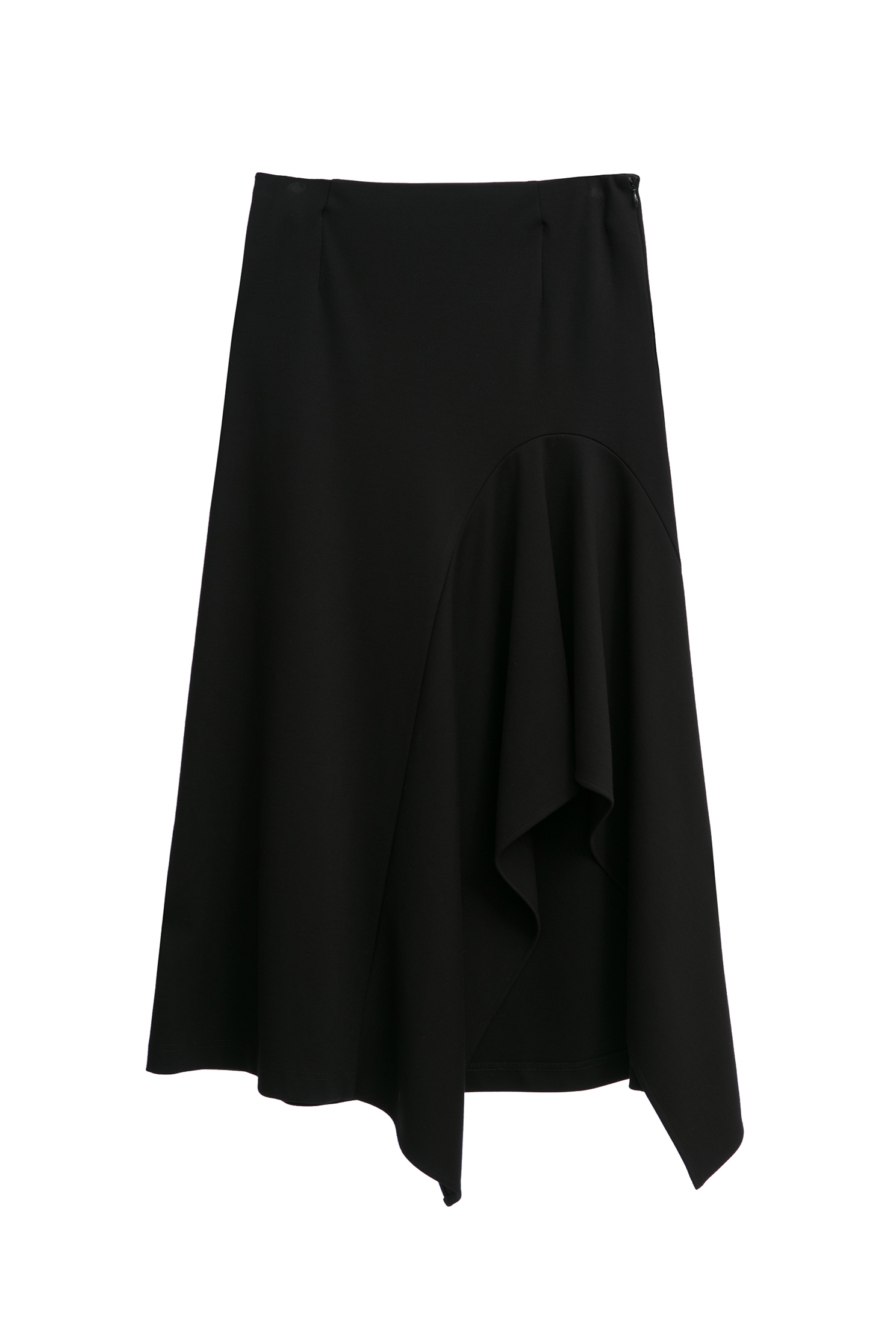 Asymmetric Midi Black SkirtAsymmetric Midi Black Skirt,Season (SS) Look,Midi skirts