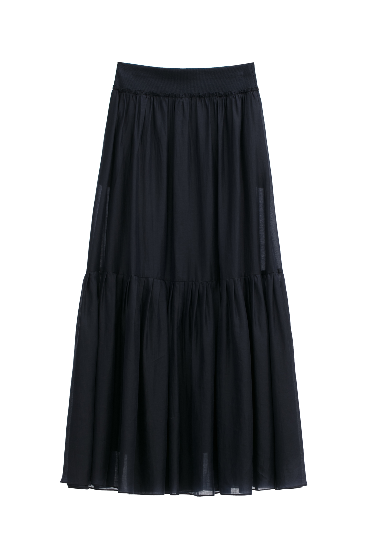 Navy Tiered Maxi SkirtNavy Tiered Maxi Skirt,Season (SS) Look,Layered skirts,Midi skirts