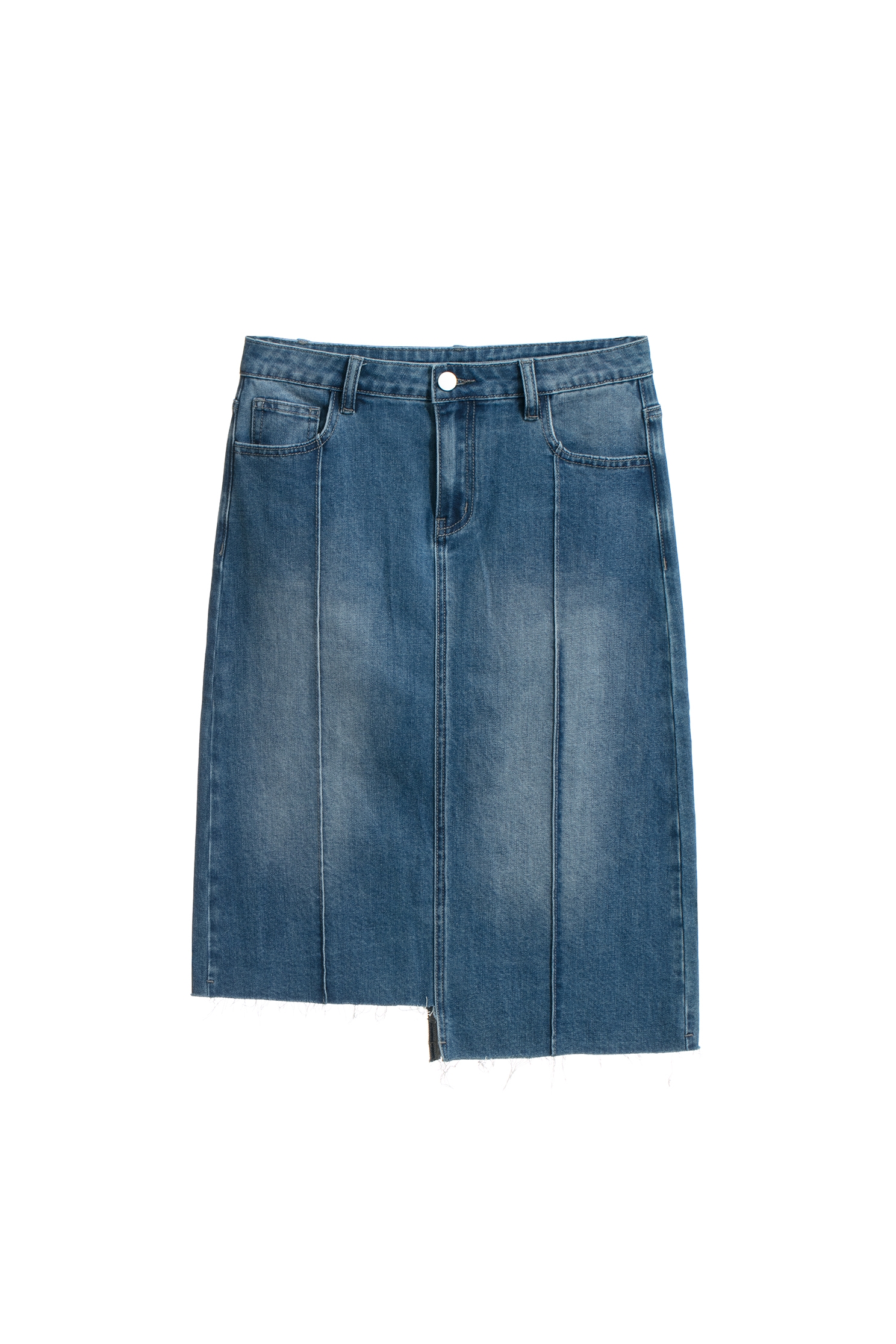 Asymmetric Denim SkirtAsymmetric Denim Skirt,Season (SS) Look,Denim,Denim skirts,Midi skirts