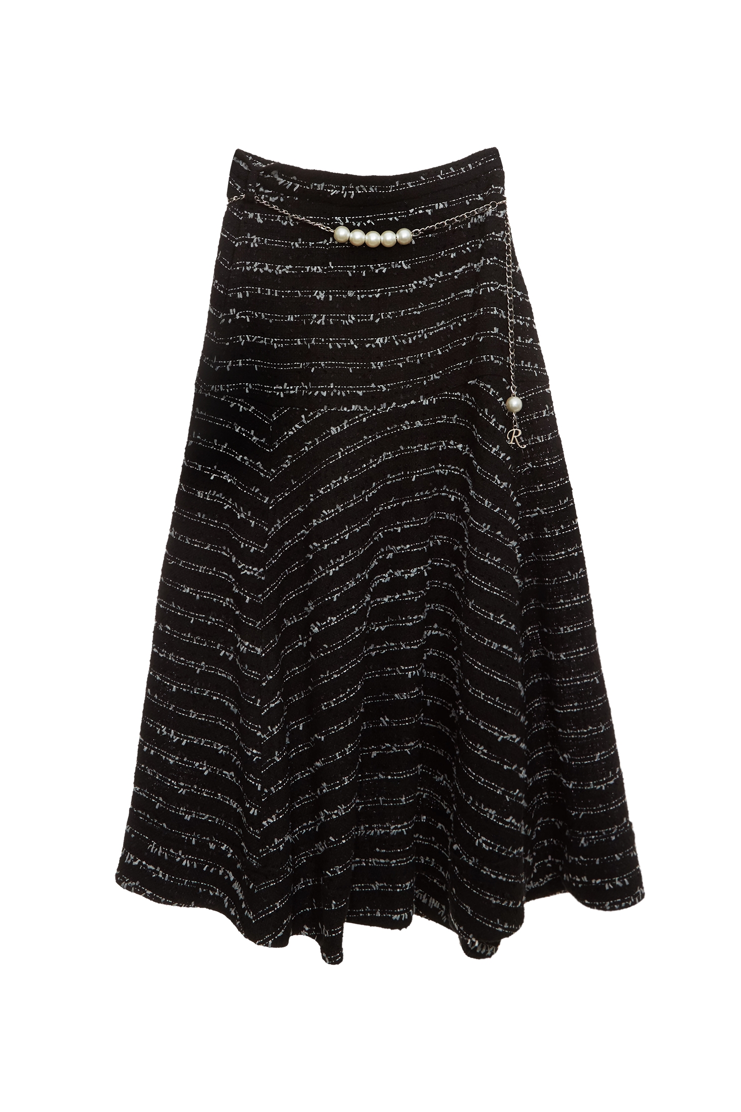 Contrast Fray Trim Maxi Tweed SkirtContrast Fray Trim Maxi Tweed Skirt,Season (SS) Look,pearl,Midi skirts