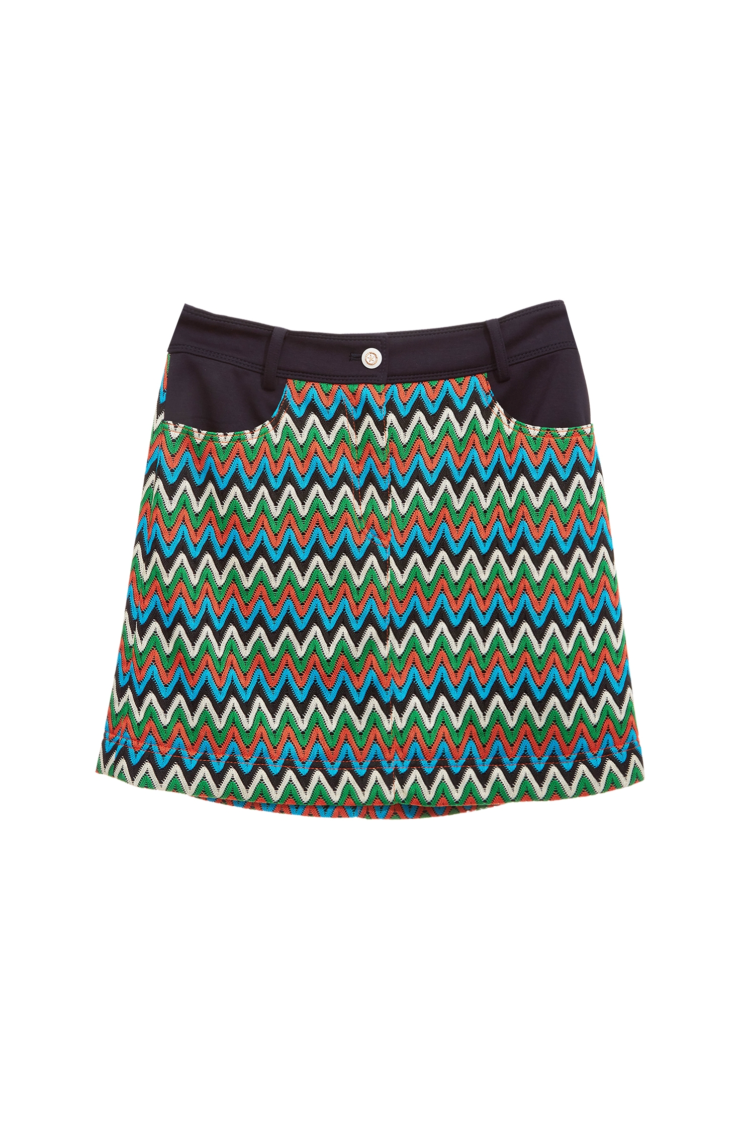 Multi Wavy Stripe Short SkirtMulti Wavy Stripe Short Skirt,Season (SS) Look,Mini skirts,Lace,Lace skirts