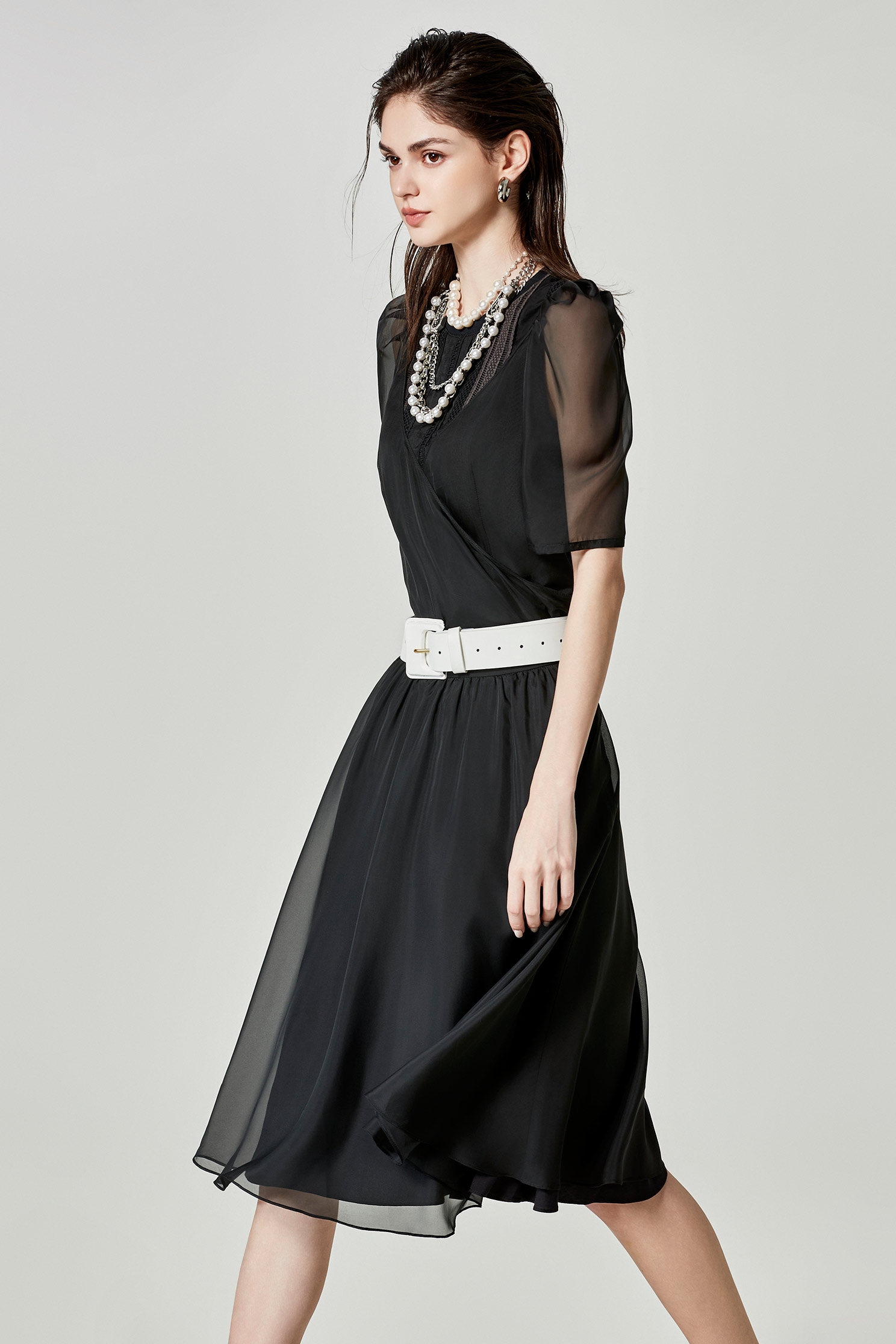 Mid Length Circular Soft Organza SkirtMid Length Circular Soft Organza Skirt,Season (SS) Look,Midi skirts