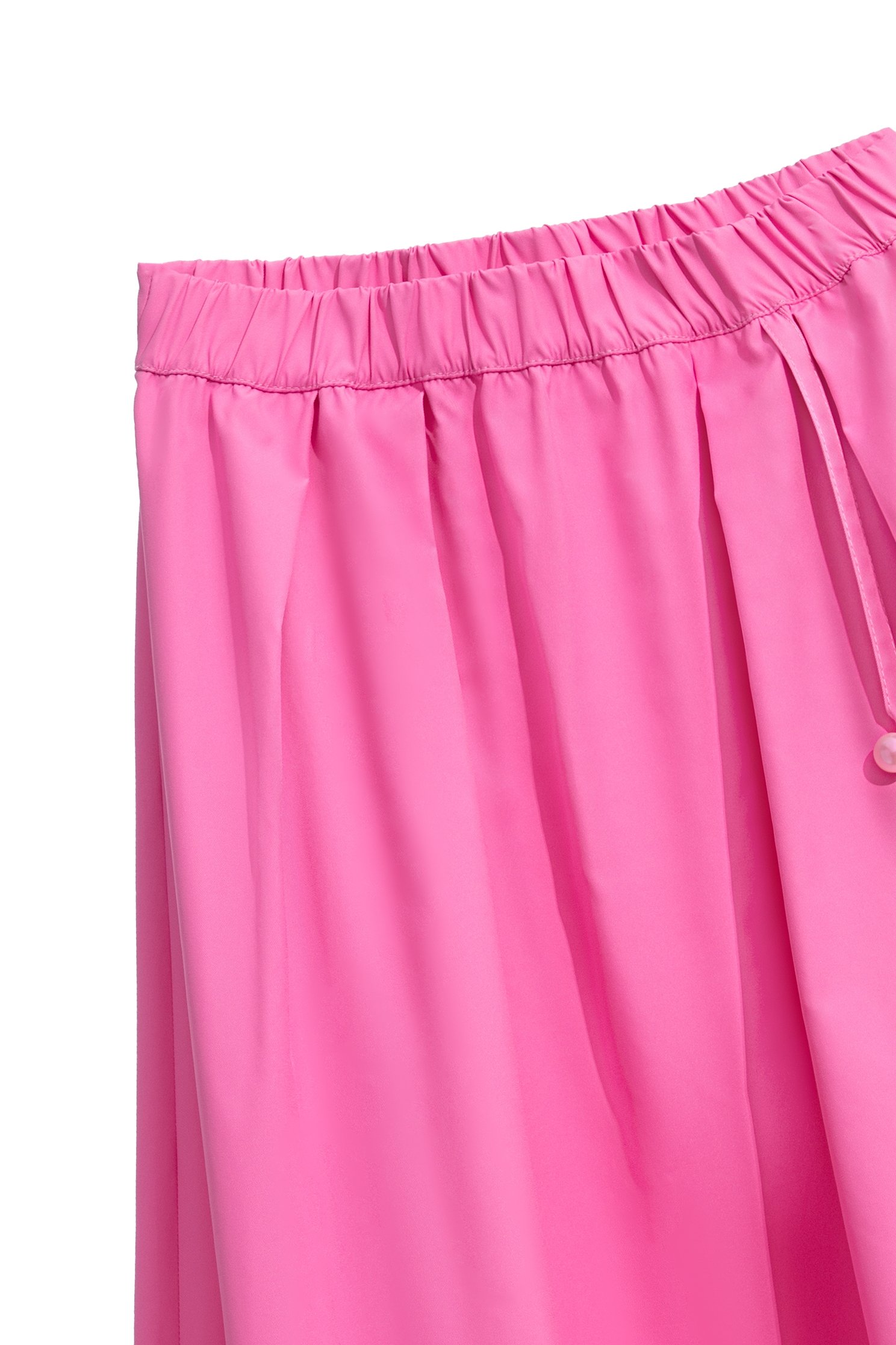 Drawstring Hem Pink SkirtDrawstring Hem Pink Skirt,Season (SS) Look,Tutu skirts,Midi skirts