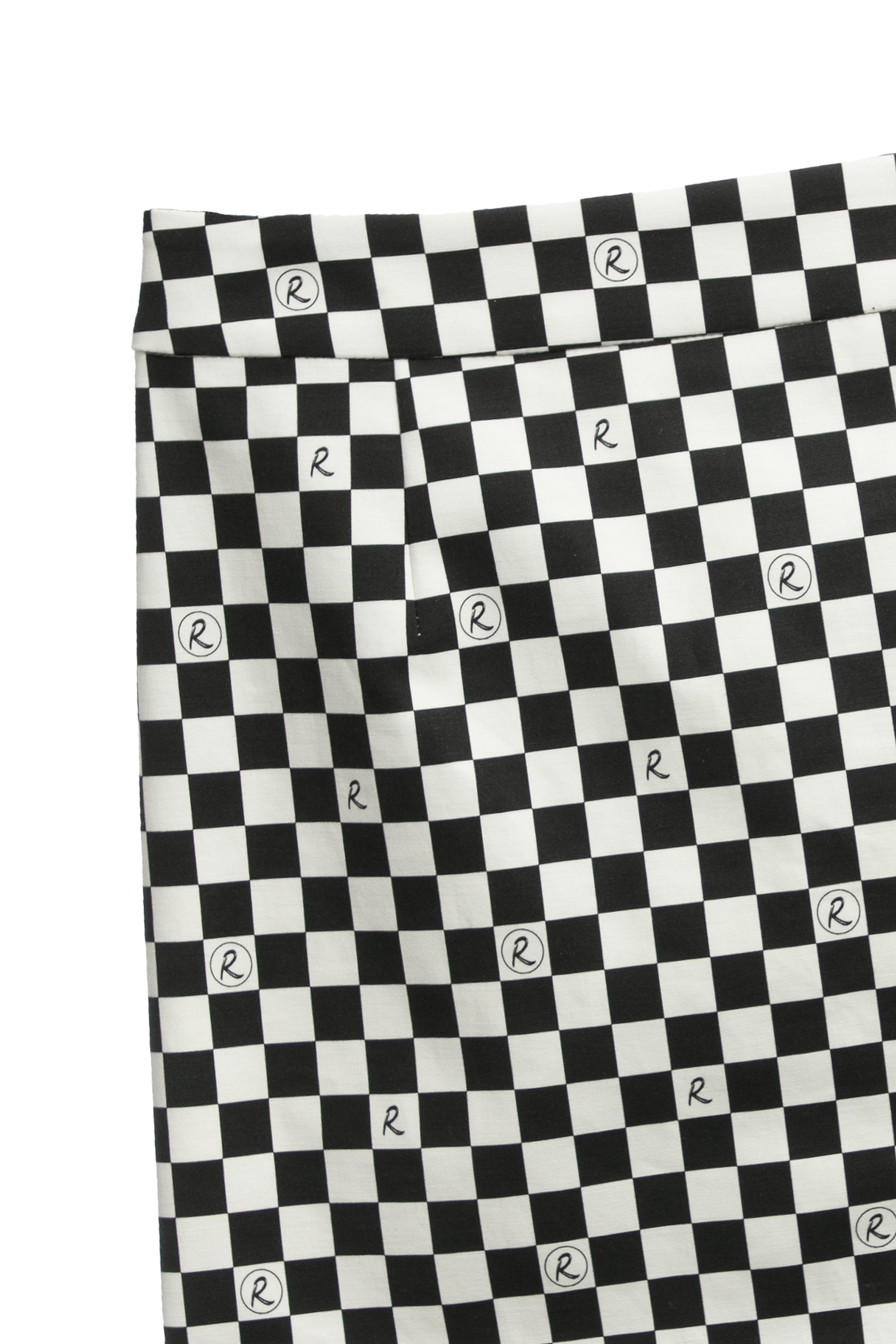 R Logo Checkered SkirtR Logo Checkered Skirt,Season (SS) Look,Mini skirts,Shorts