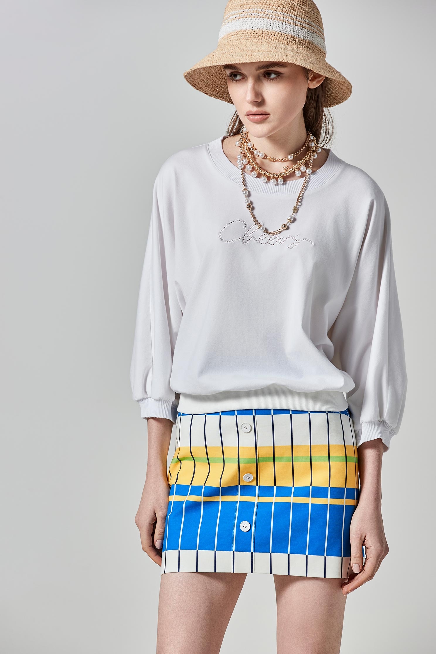 Colour Block Stripe Mini SkirtColour Block Stripe Mini Skirt,Season (SS) Look,Mini skirts,Pencil skirts