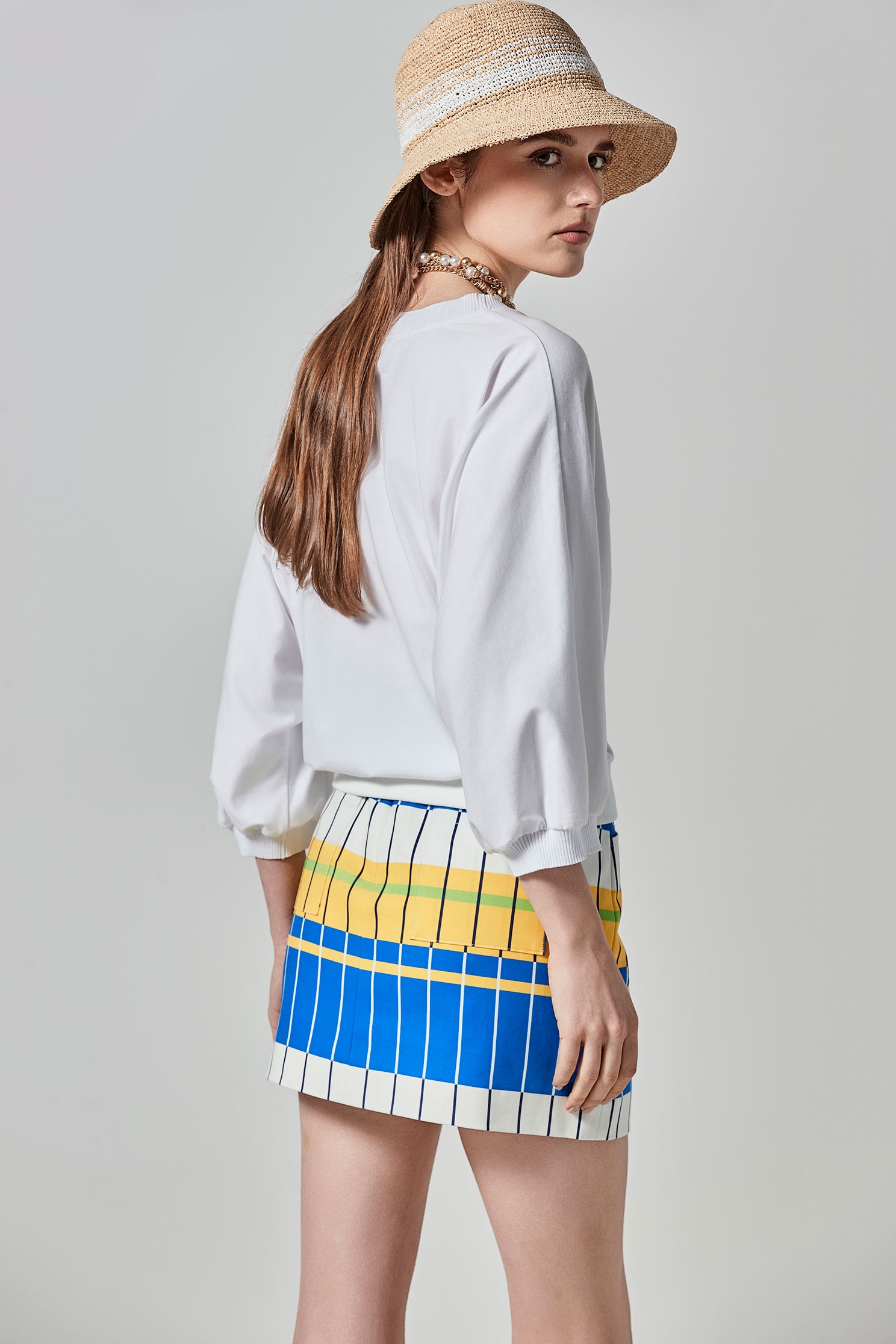 Colour Block Stripe Mini SkirtColour Block Stripe Mini Skirt,Season (SS) Look,Mini skirts,Pencil skirts