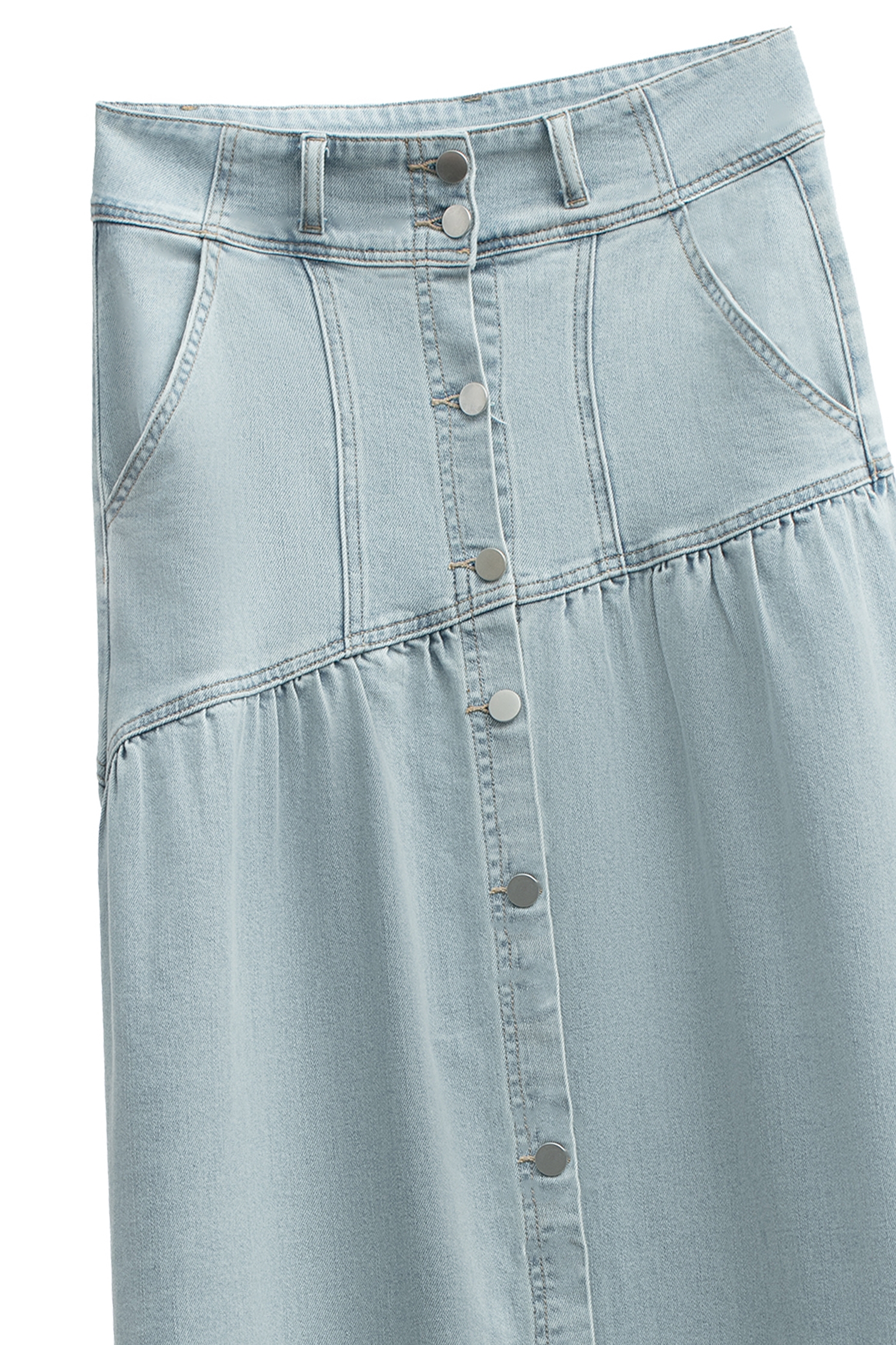 Button Front Maxi Denim SkirtButton Front Maxi Denim Skirt,Season (SS) Look,Denim,Denim skirts,Midi skirts